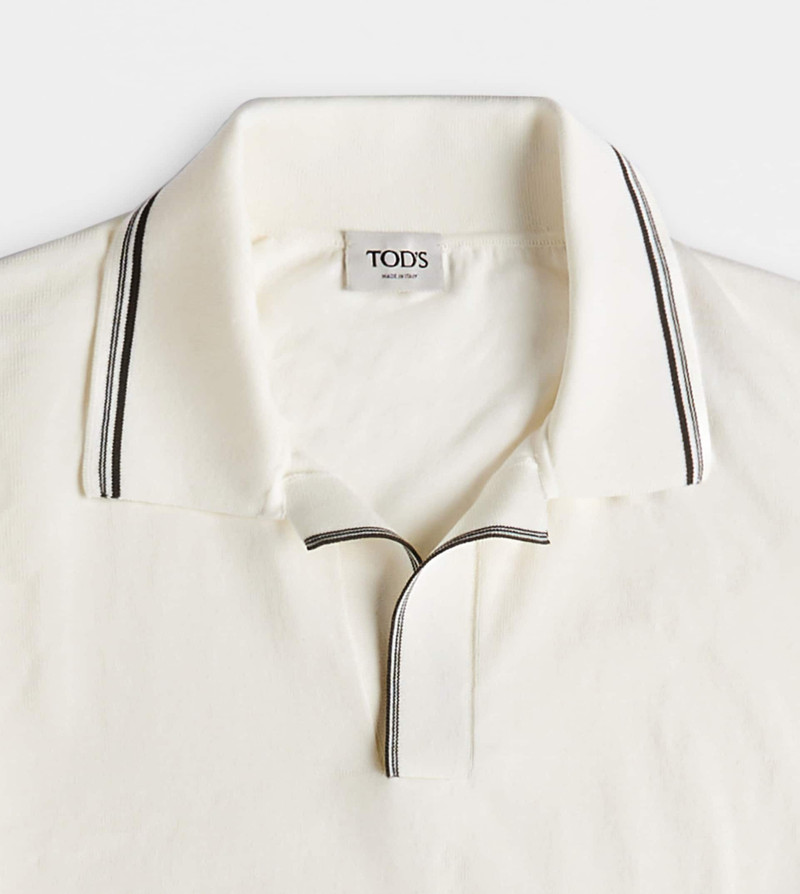 Tod's POLO SHIRT IN COTTON KNIT - OFF WHITE outlook