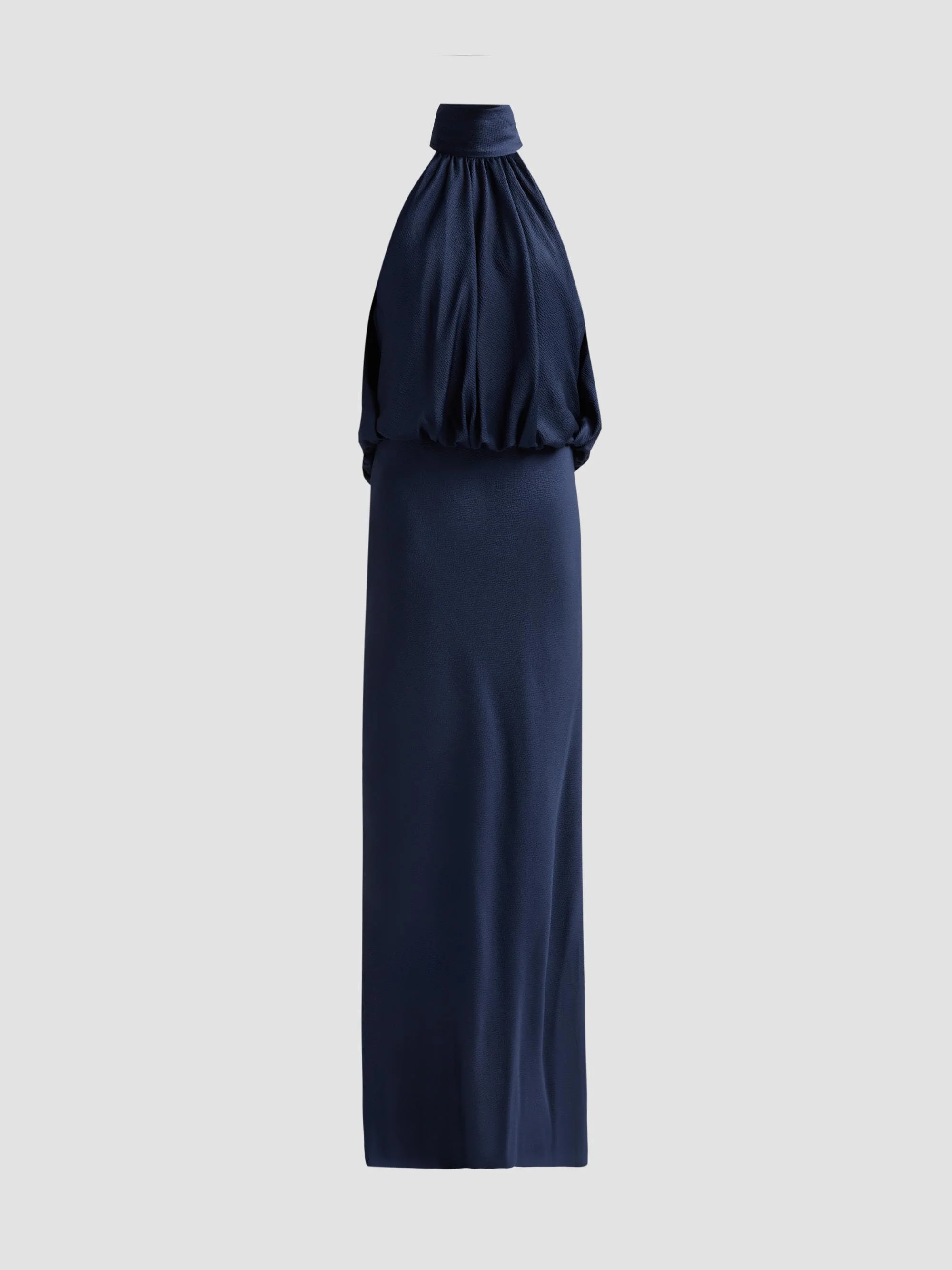 Women's Blouson Halter Gown - Navy - 1