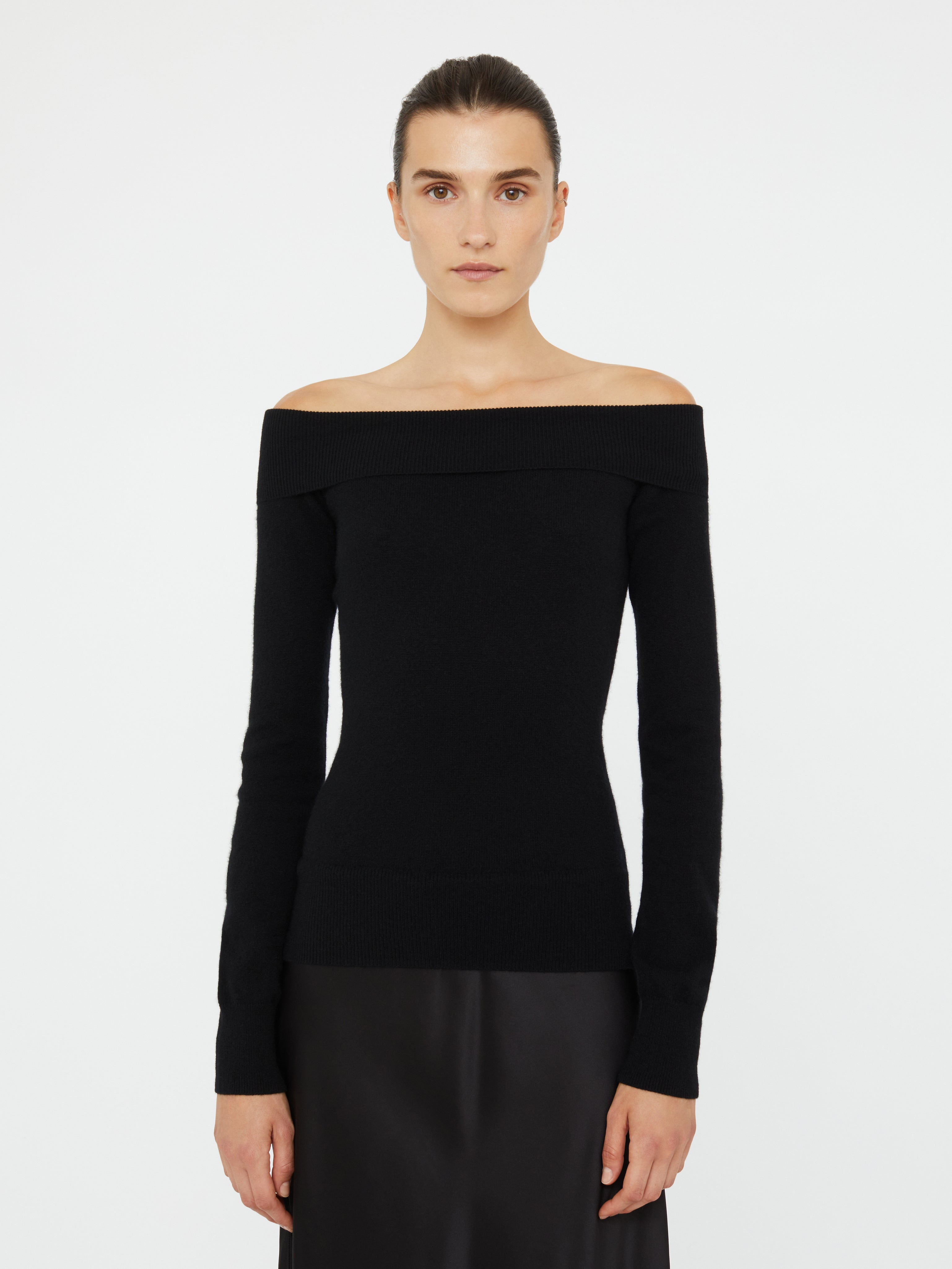 Shoulderless Cashmere Monument Dress - 3
