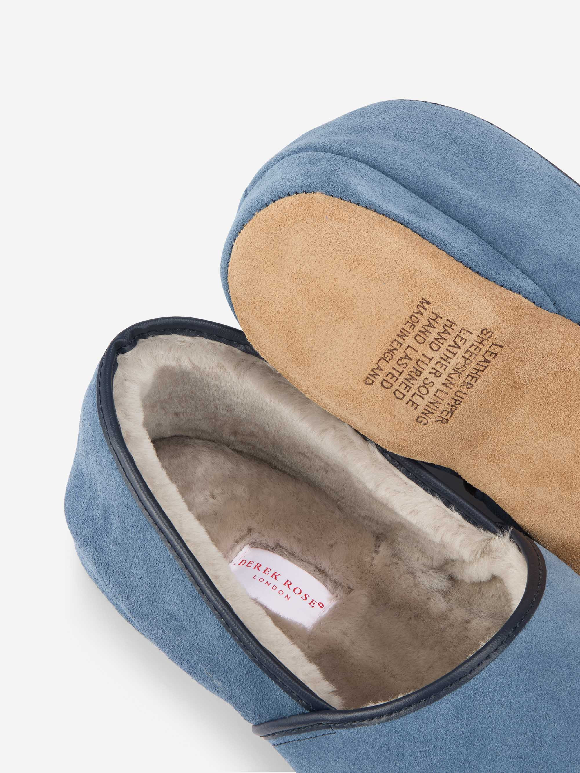 Men's Slippers Crawford Suede Sheepskin Blue - 2