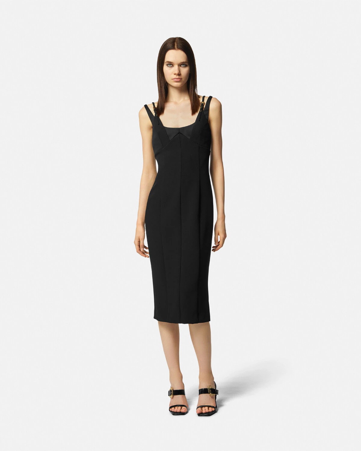 Baroque Buckle Midi Dress - 2
