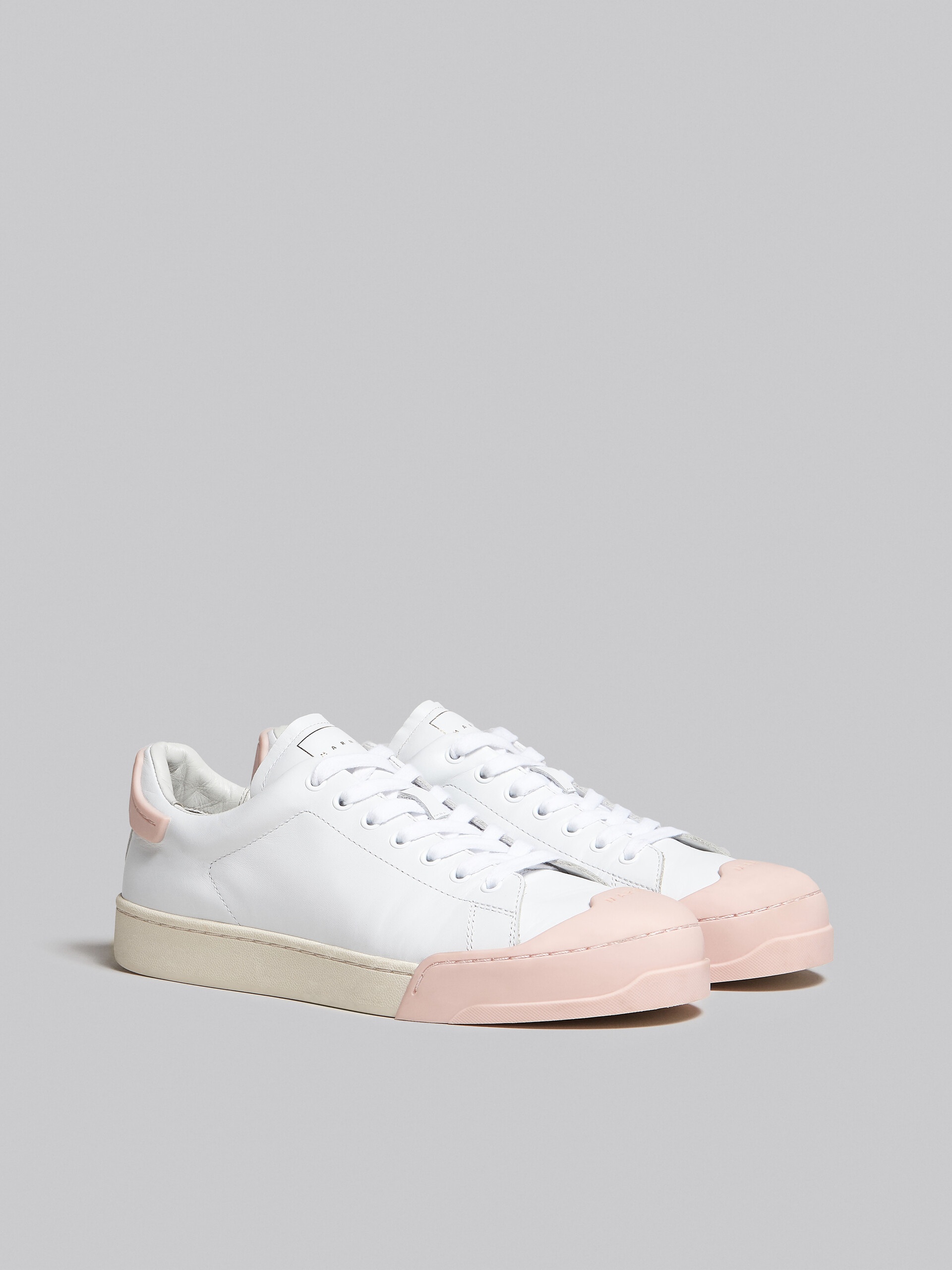 DADA BUMPER SNEAKER IN WHITE AND PINK LEATHER - 2