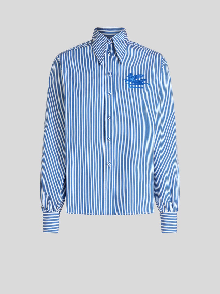 STRIPED SHIRT WITH ETRO LOGO - 1