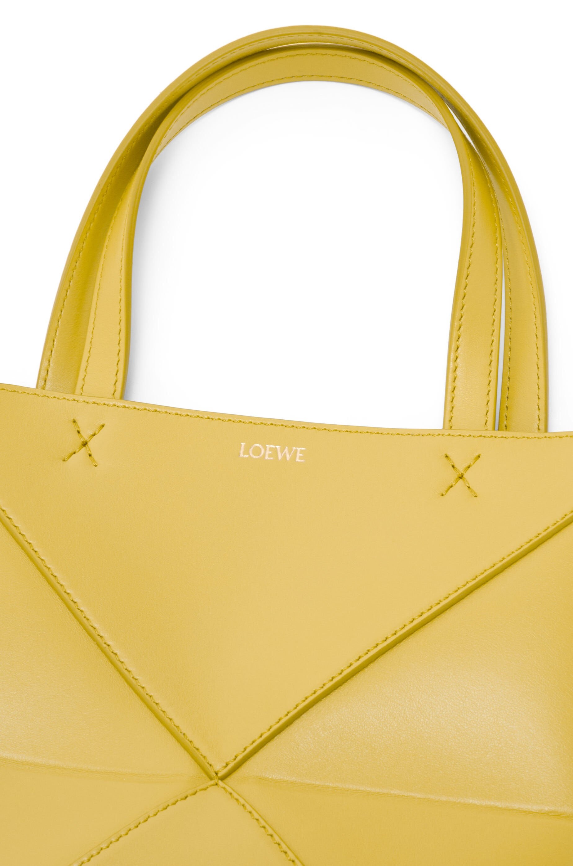 Mini Puzzle Fold Tote in shiny calfskin - 10