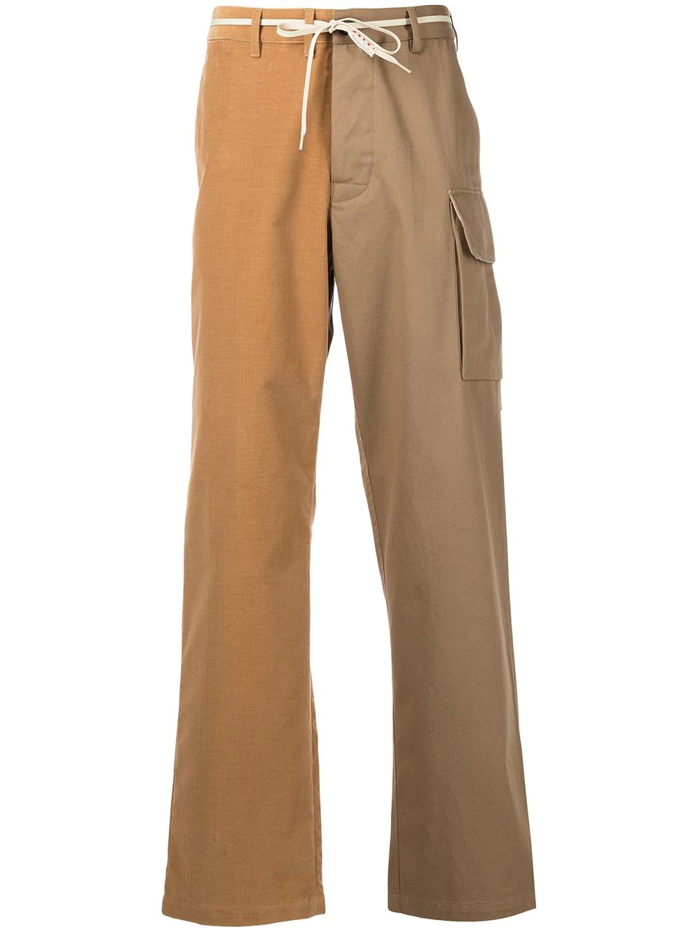 two-tone cargo trousers - 1