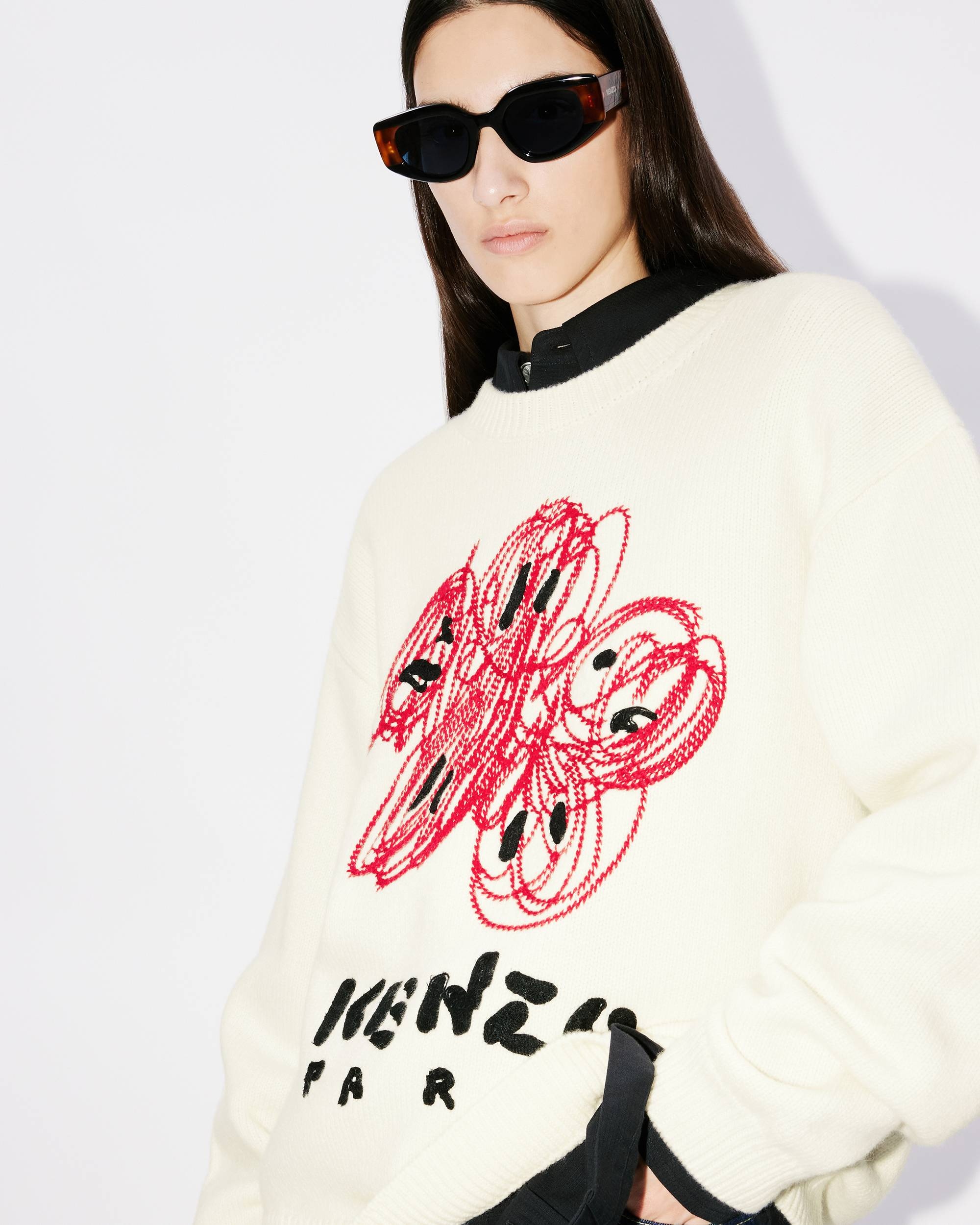 'KENZO Drawn Varsity' embroidered genderless jumper