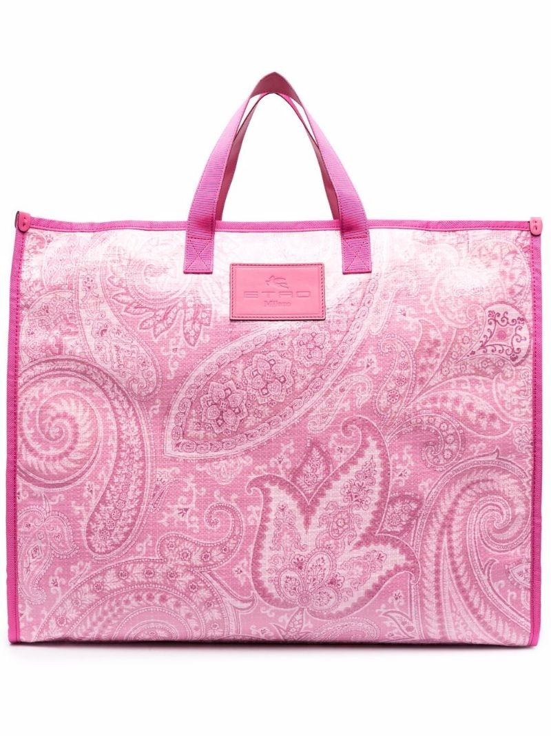 paisley-print tote bag - 1