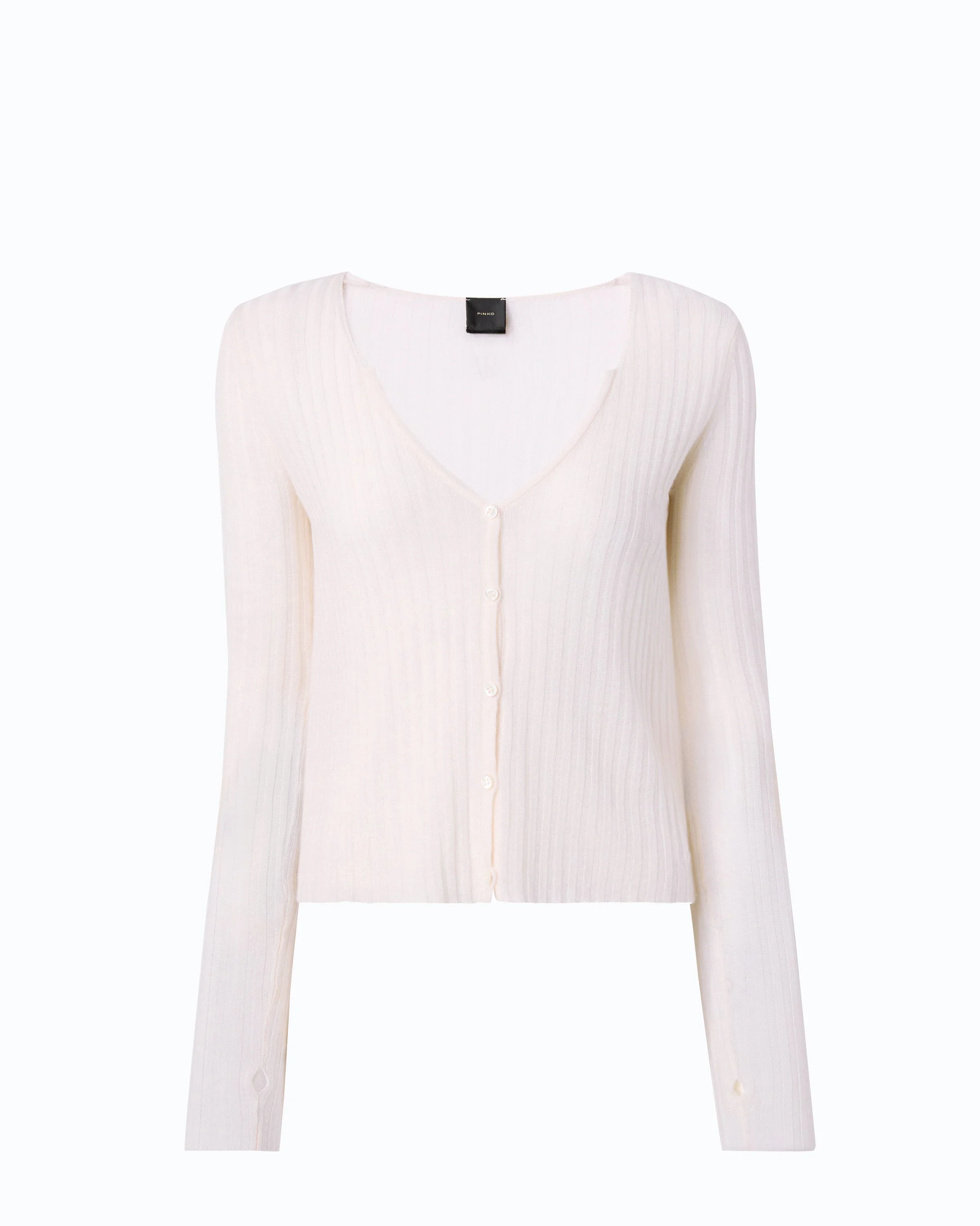 RIBBED CARDIGAN WITH BUTTONS - 1