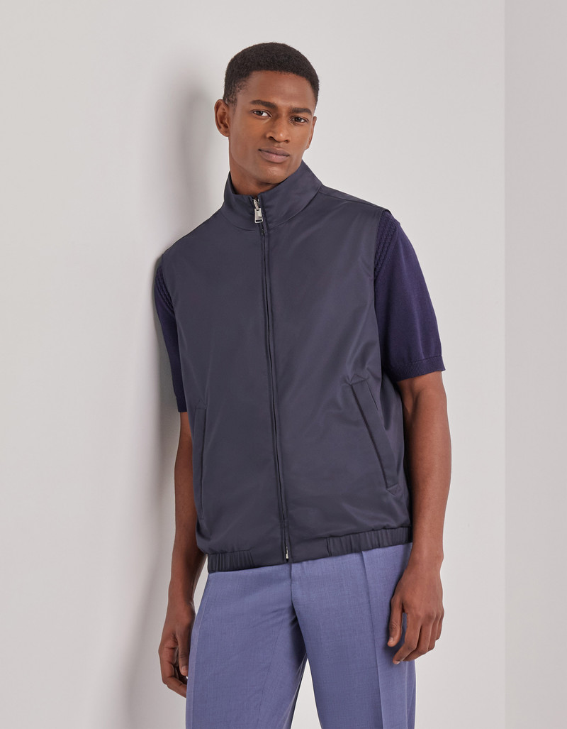 CARAMEL MIXED-MATERIAL ULTRALIGHT SUEDE BOMBER JACKET WITH KNIT INSERTS 89