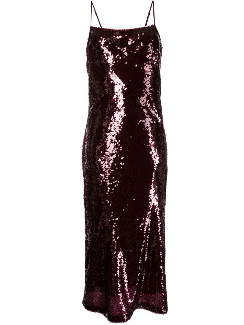 sequin slip midi dress - 2