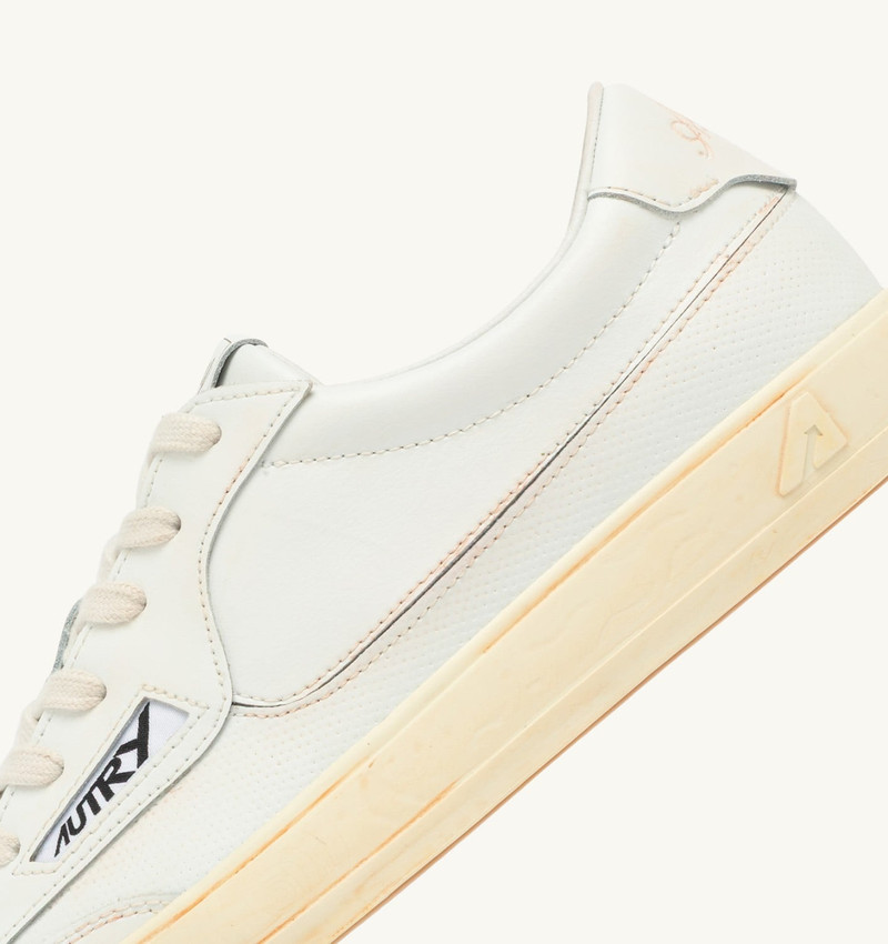 WINDSCAPE LOW SUPER VINTAGE SNEAKERS IN WHITE LEATHER 6