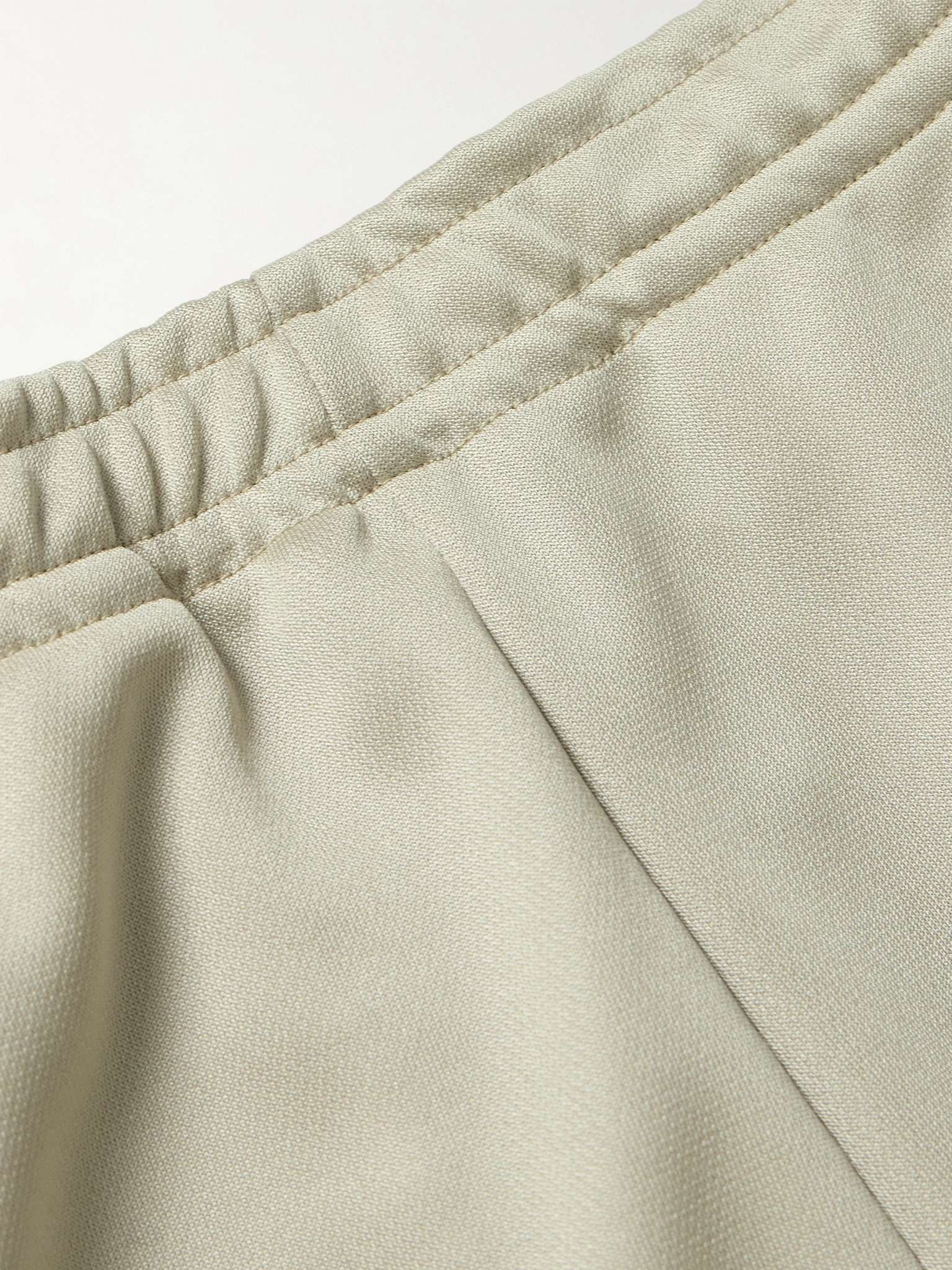 Slim-Fit Flared Webbing-Trimmed Jersey Sweatpants - 5