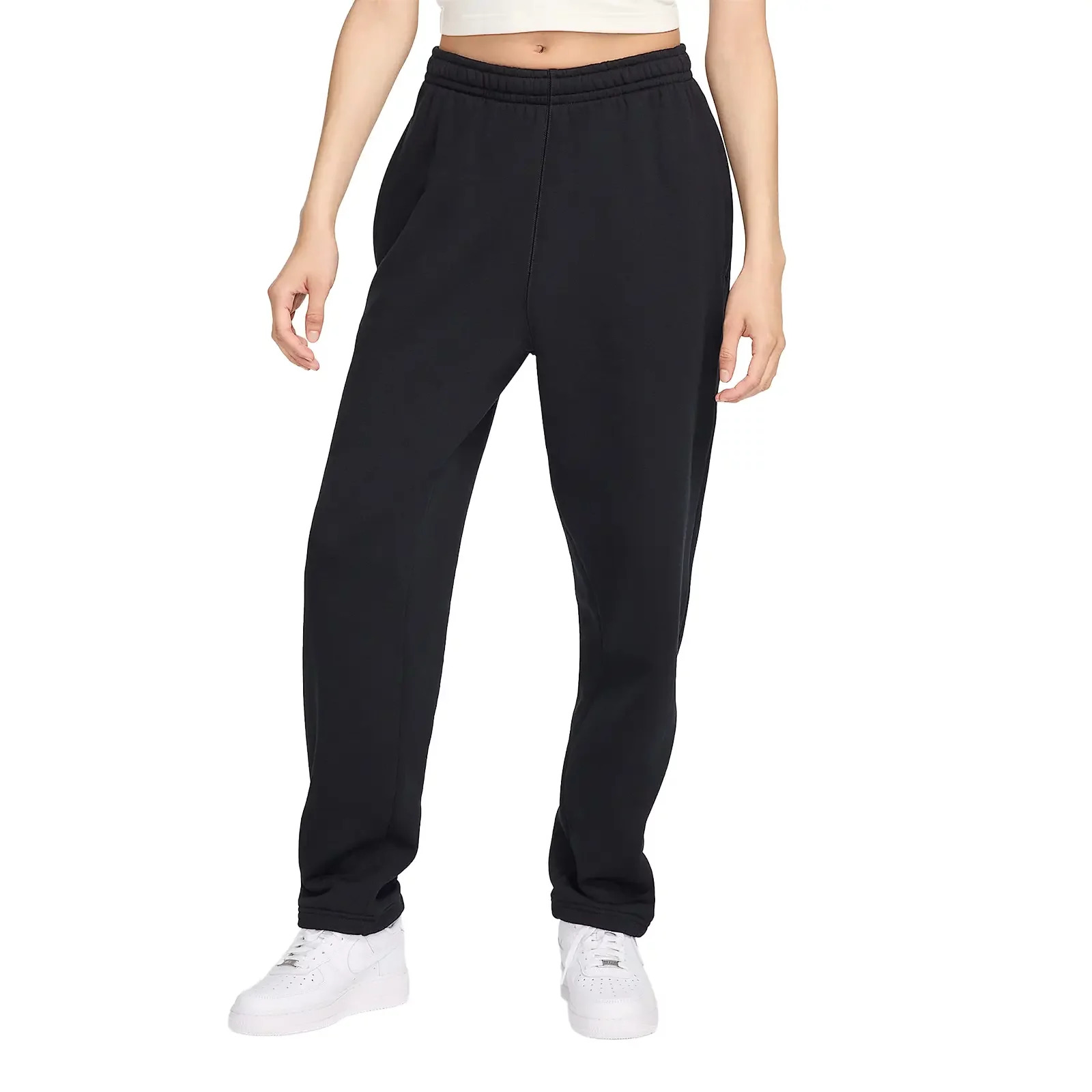 Wool Classics Open Hem Fleece Pants "Black" - 1