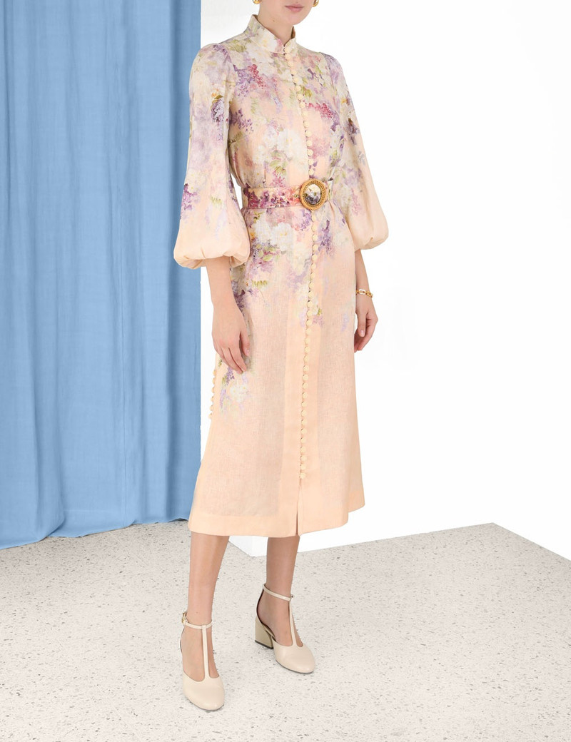 Zimmermann LYRICAL BUTTONED MIDI DRESS - 9719DF232DRFL | REVERSIBLE