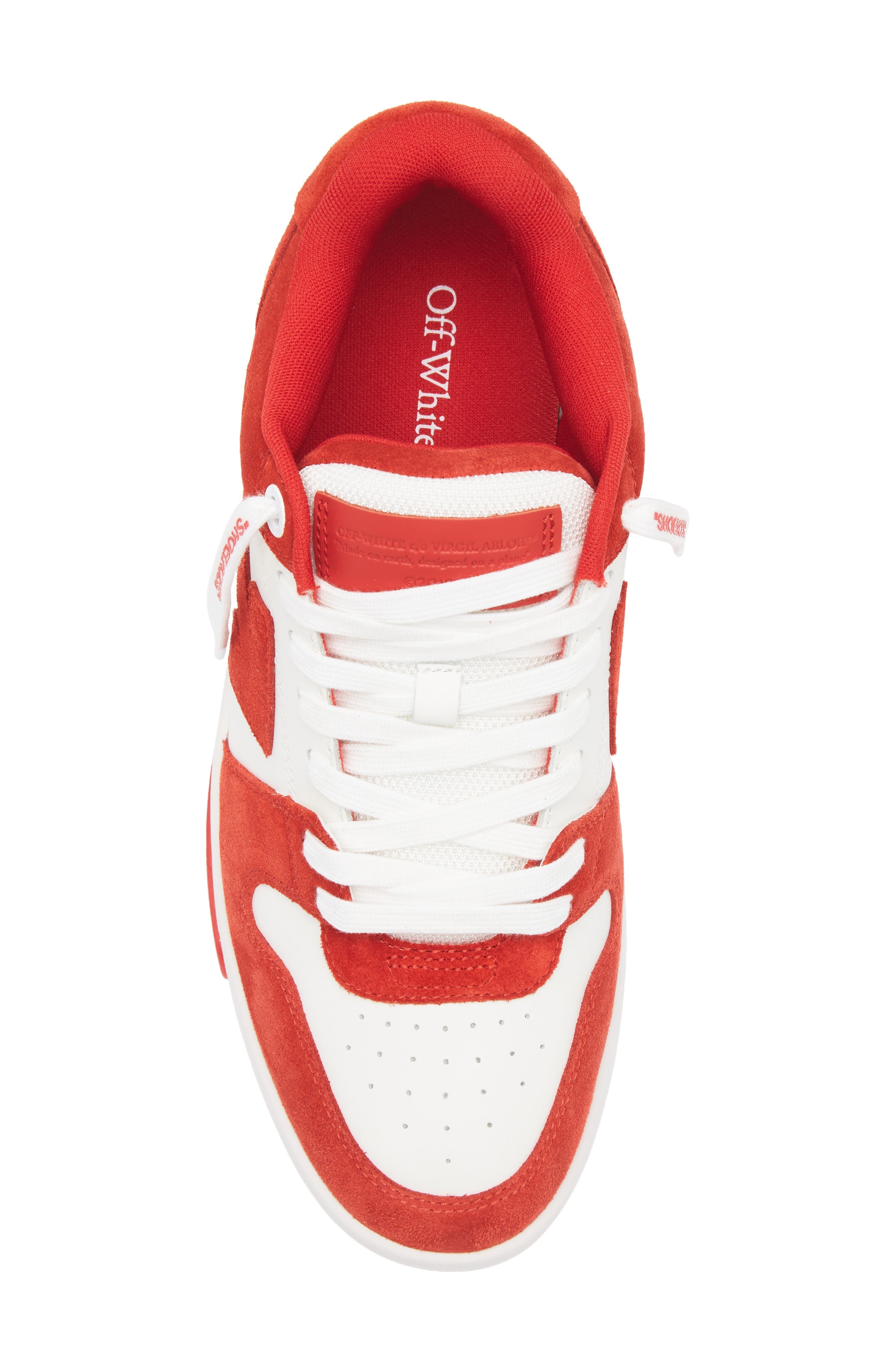 Off-White Out of Office Low Top Sneaker in Brick Red - 5
