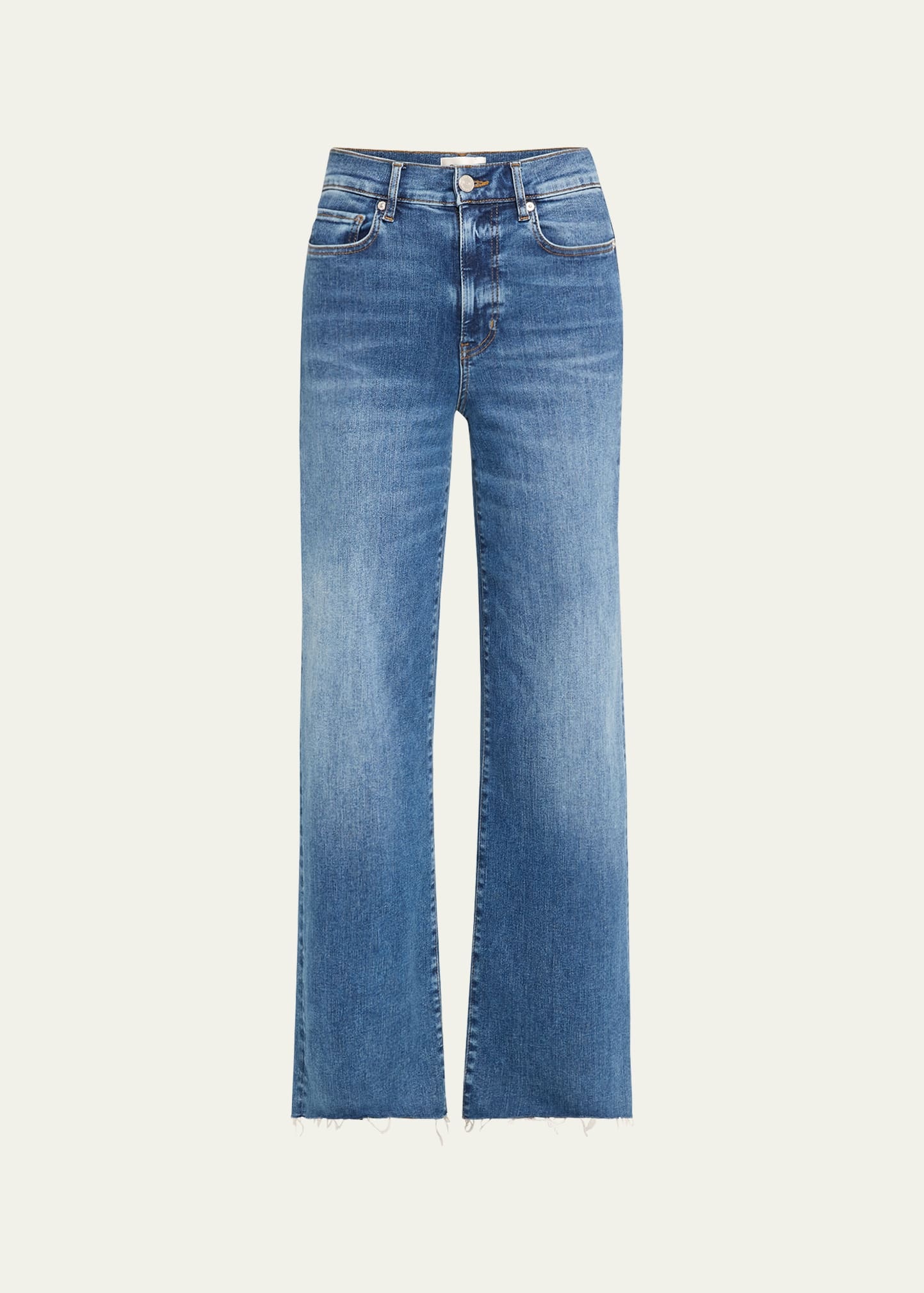 Le Slim Palazzo Raw Fray Jeans - 1