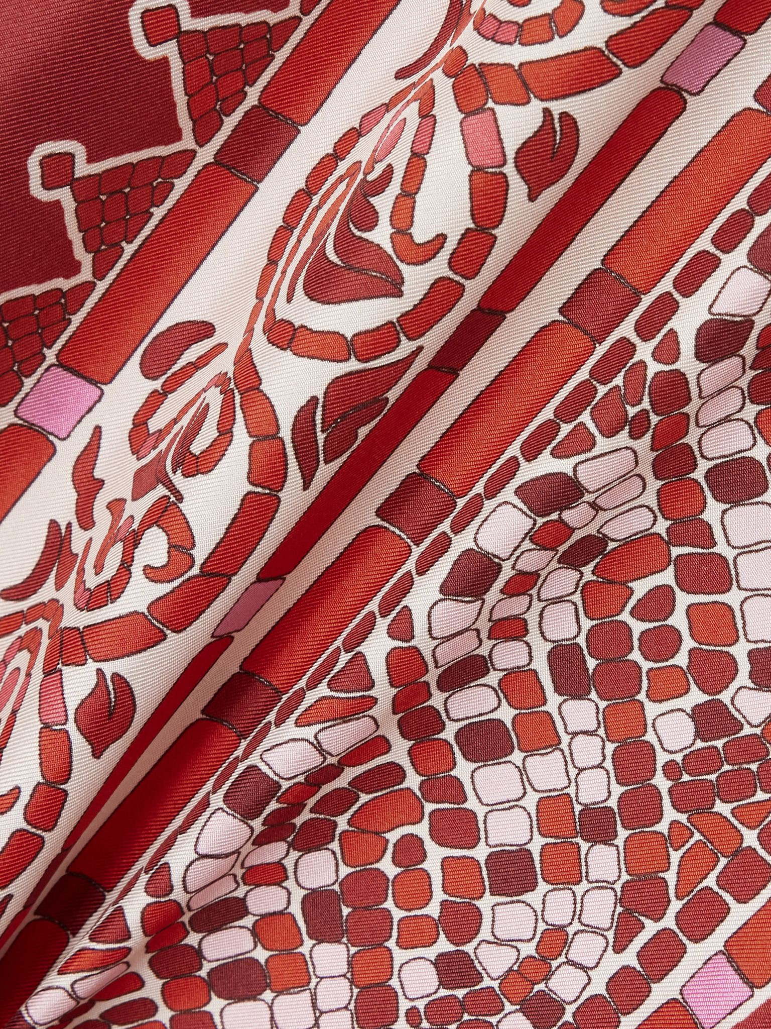 Icon Palazzo printed silk-twill wide-leg pants Red - 5
