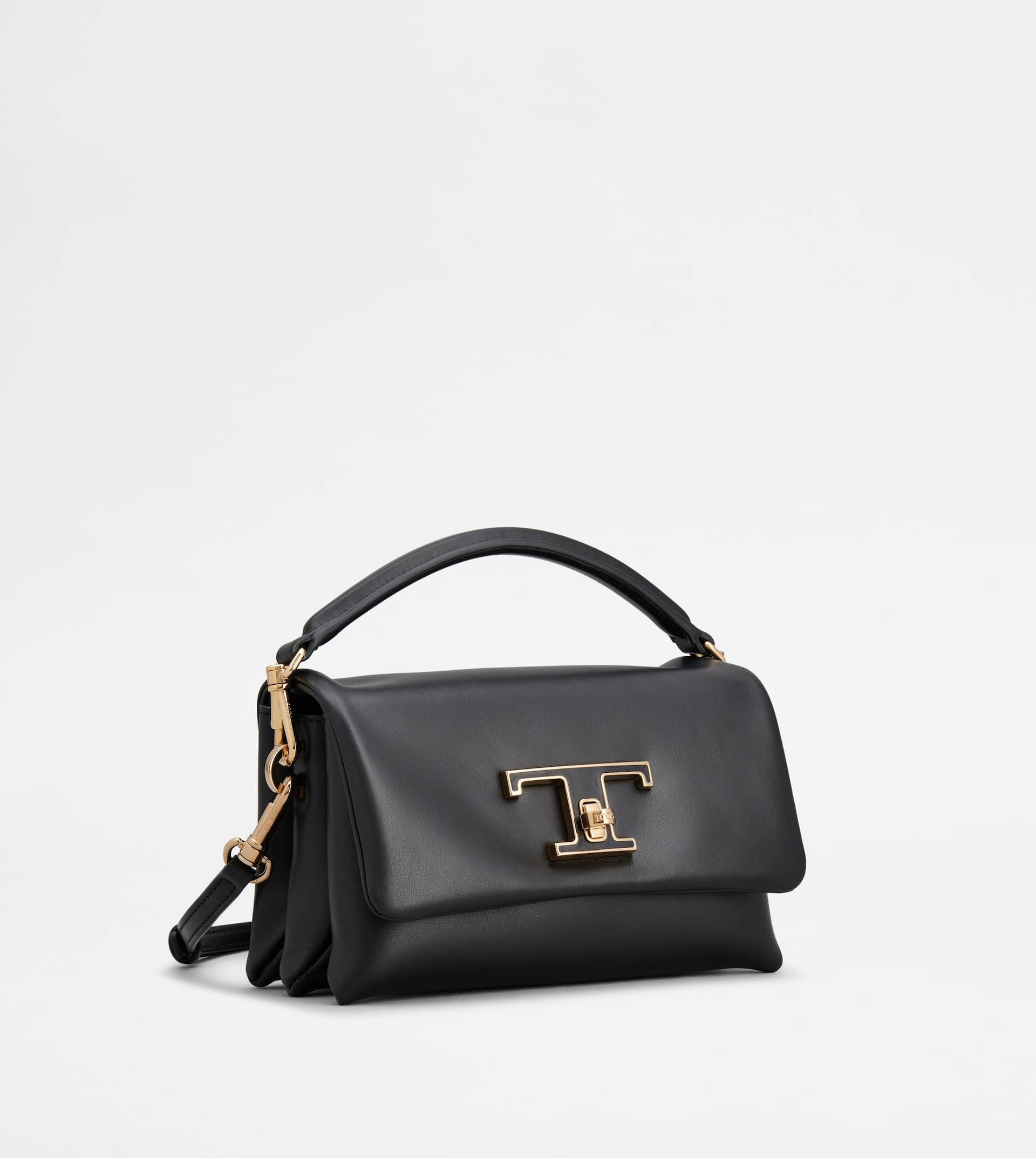T TIMELESS FLAP BAG IN LEATHER MICRO - BLACK - 3