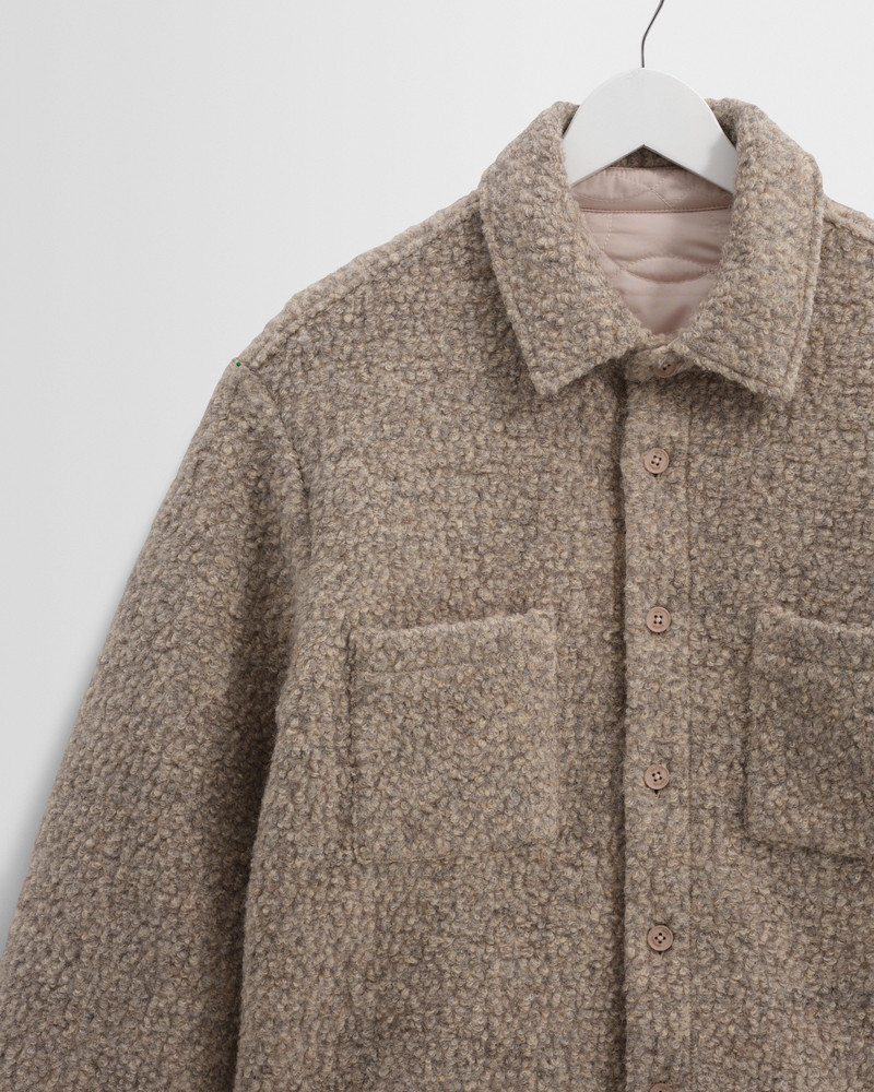Mount - Natural Reversible Boucle Wool Overshirt 9