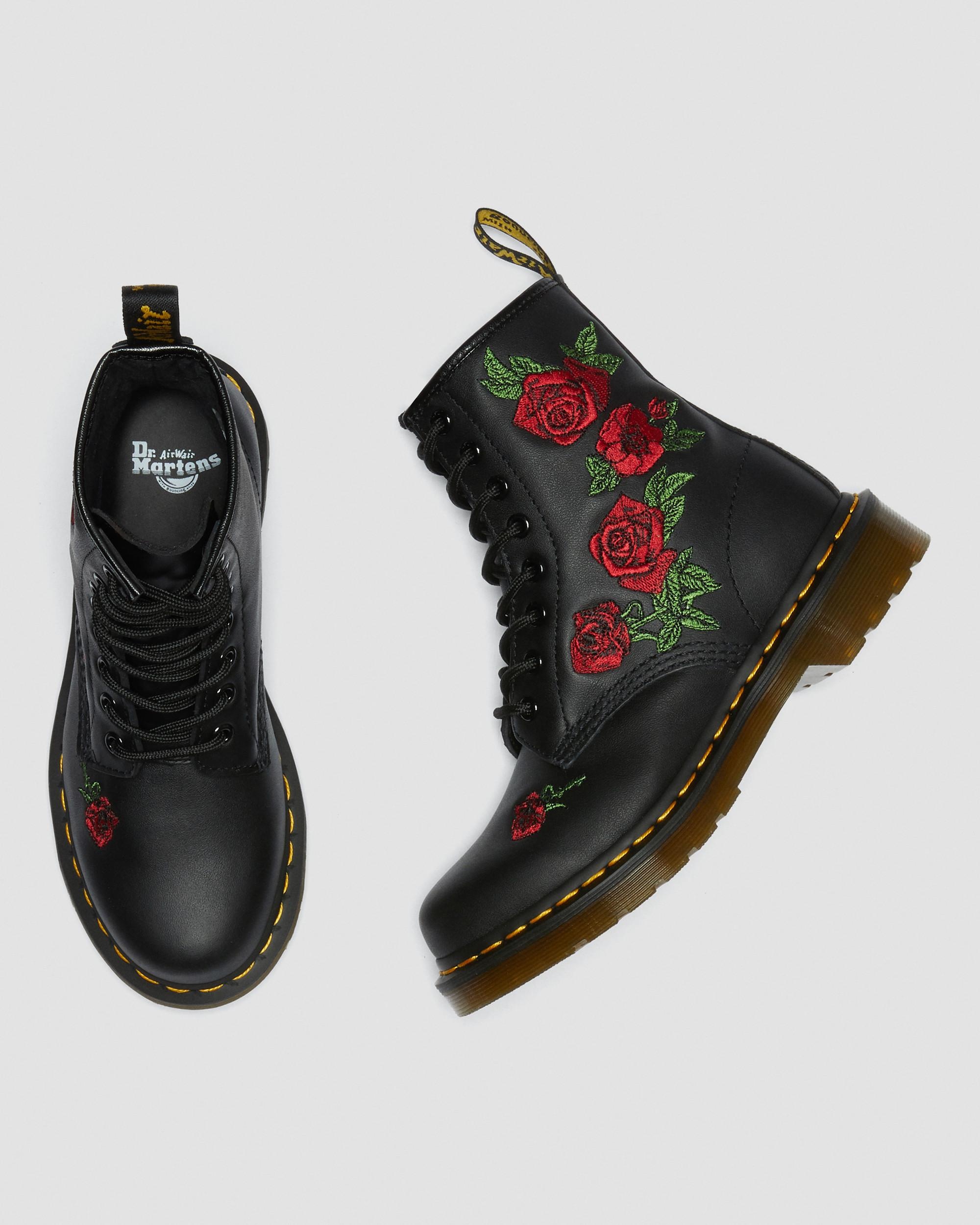 1460 Vonda Floral Leather Lace Up Boots - 11