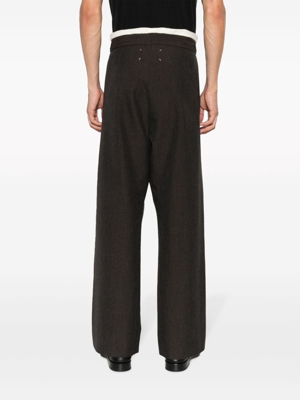 Maison Margiela drawstring-waist wool trousers | REVERSIBLE