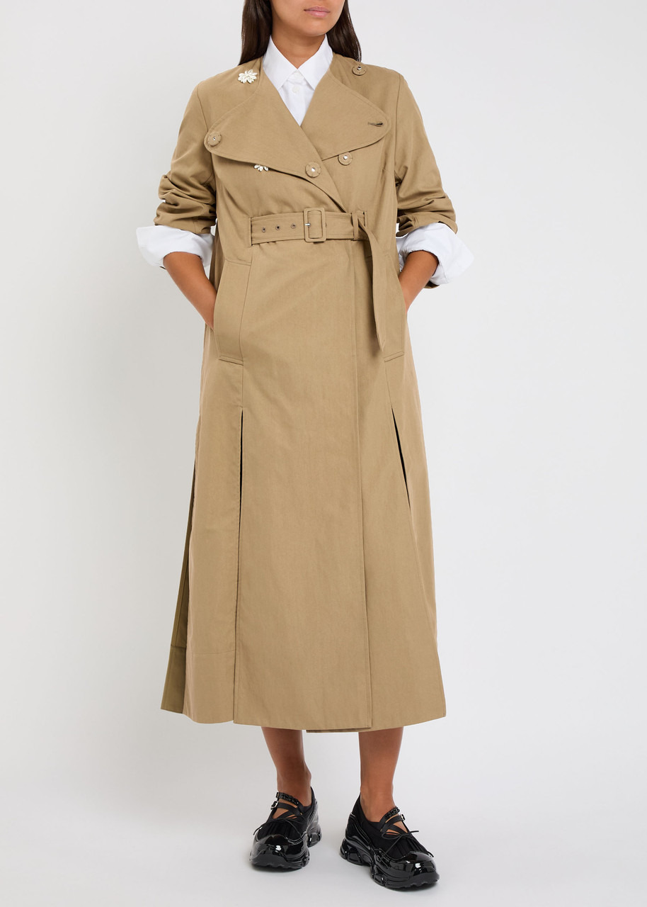 Simone Rocha Embellished Panelled Canvas Trench Coat - 4