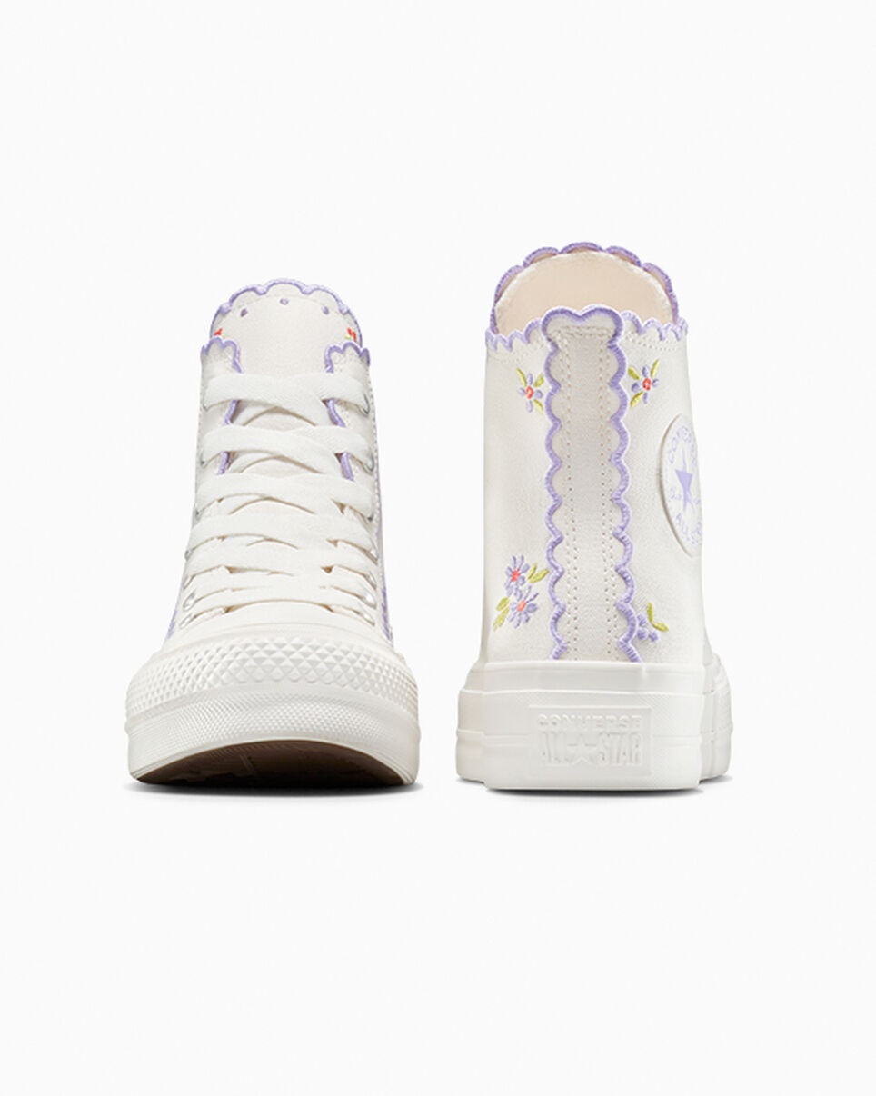 Chuck Taylor All Star Lift Platform Embroidered Flowers - 8