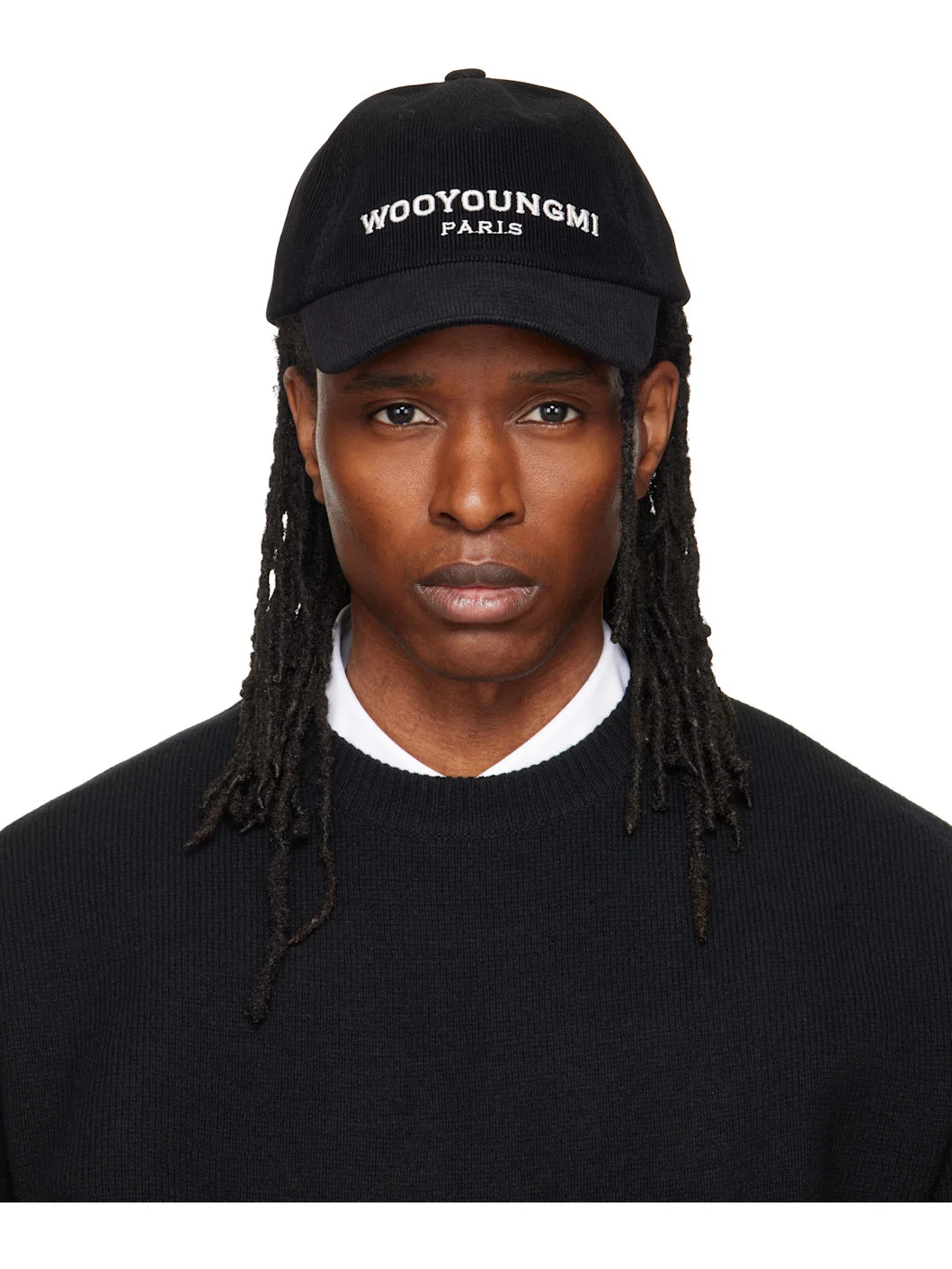 Black Embroidered Ball Cap - 1