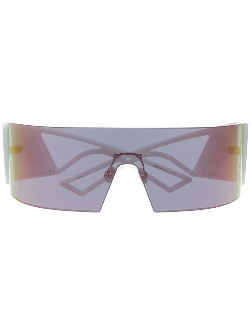 Kaleidiorscopic wraparound-frame sunglasses - 1