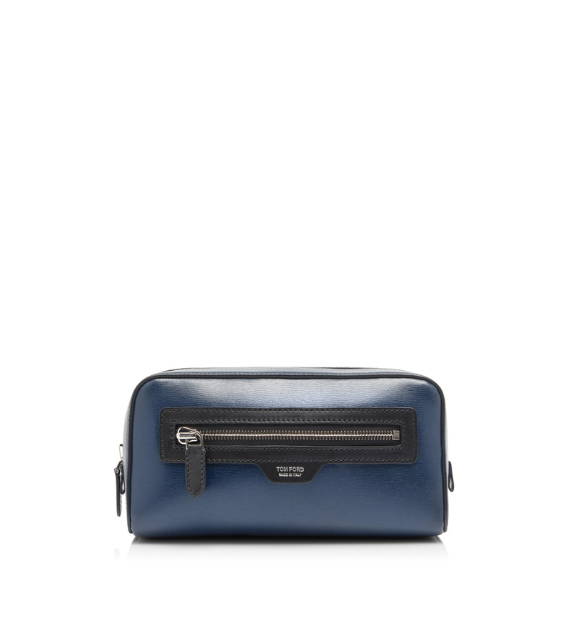 GRAIN LEATHER SMART TOILETRY BAG 1