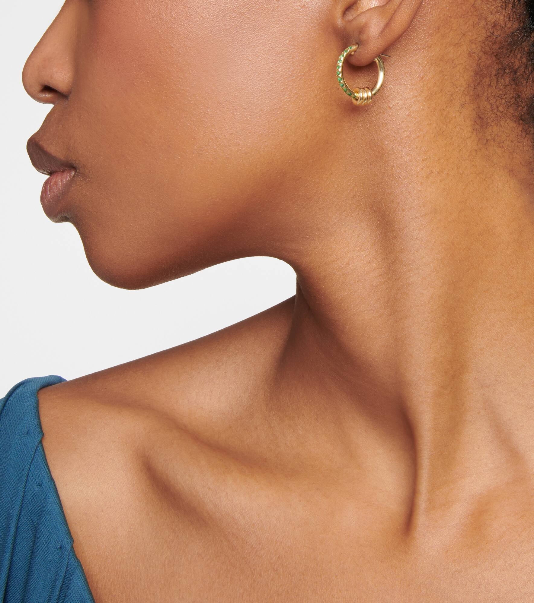 Ara 18kt gold earrings with emeralds - 5
