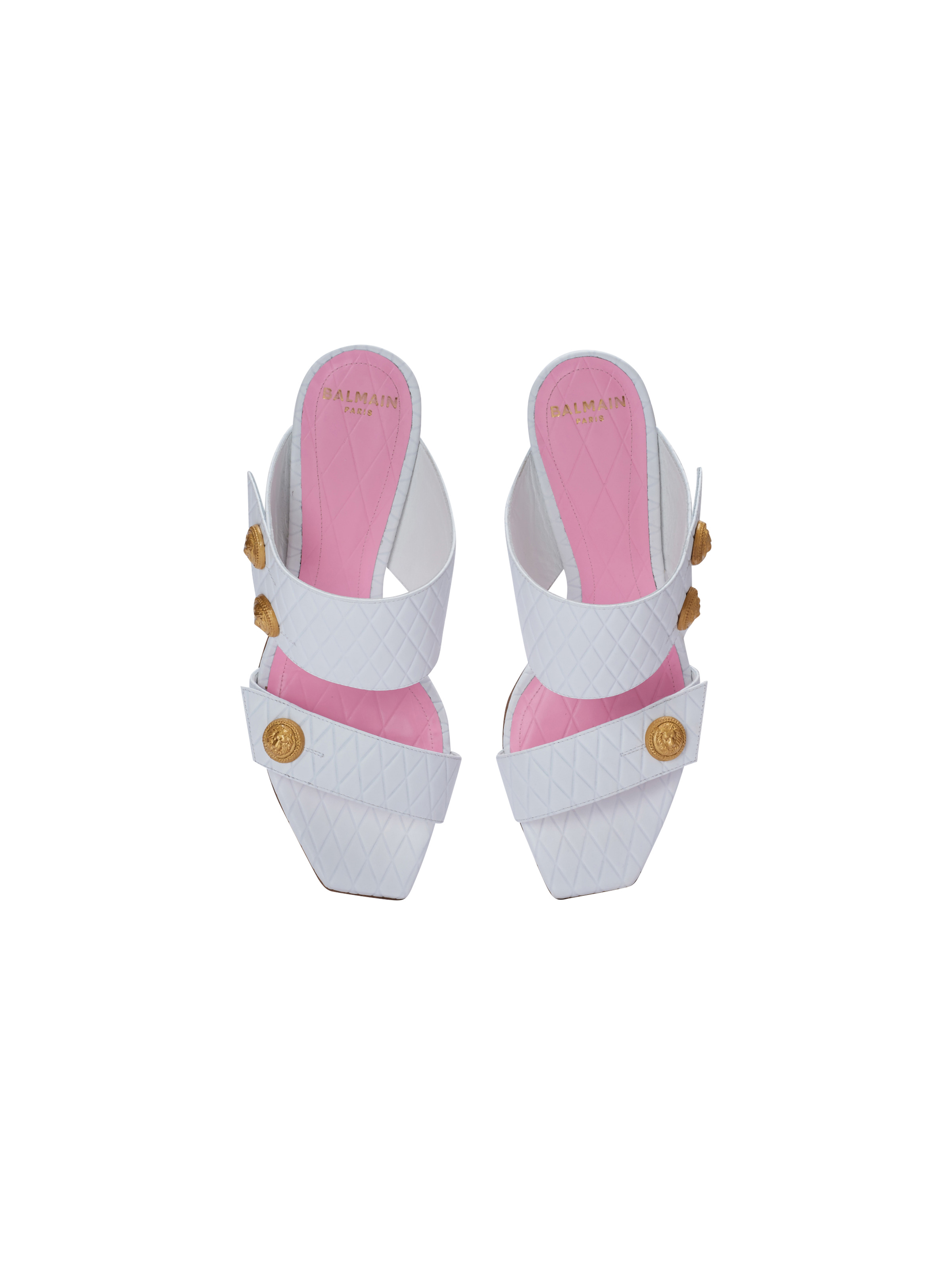 Heeled Eva leather mules - 3