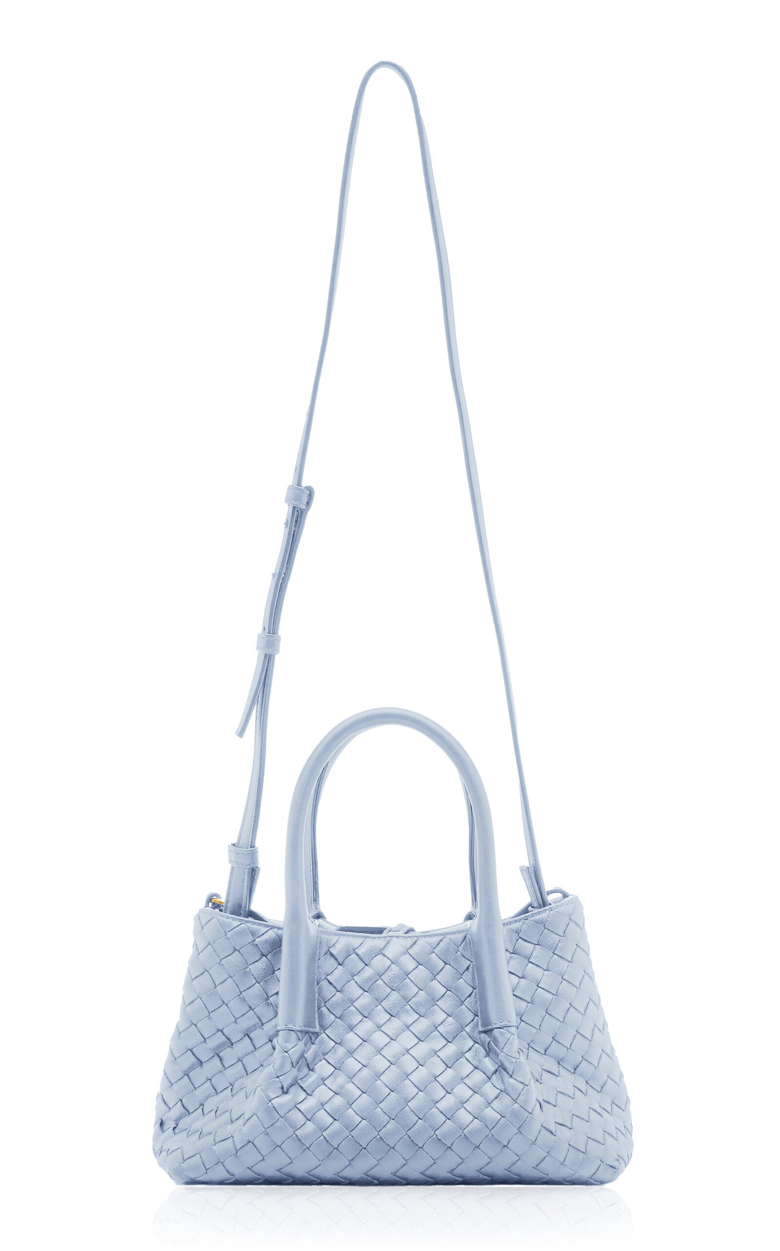Mini Reversible Intrecciato Leather Tote Bag blue - 3