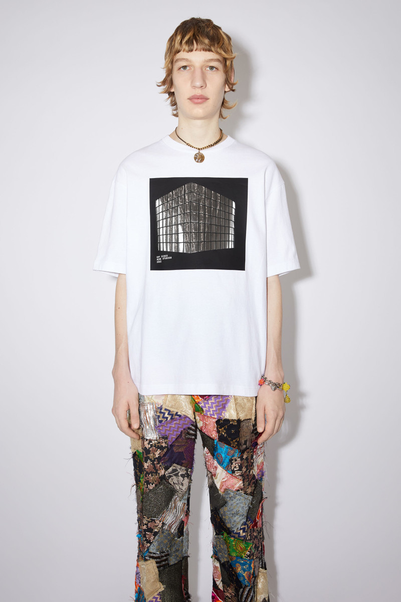 Acne Studios Square disco print t-shirt - Optic White outlook