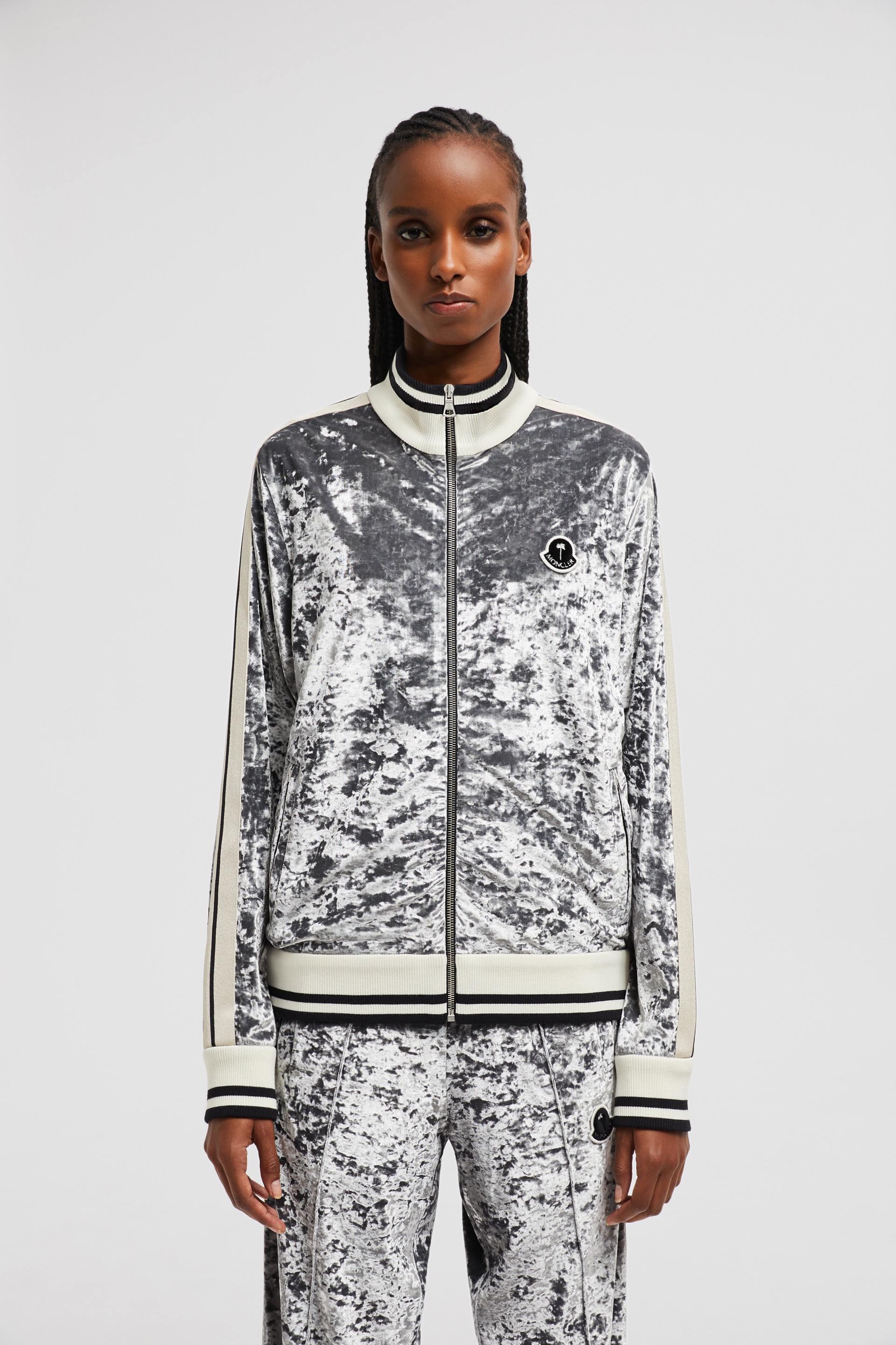 Moncler x Palm Angels Chenille Zip-Up Sweashirt - 3