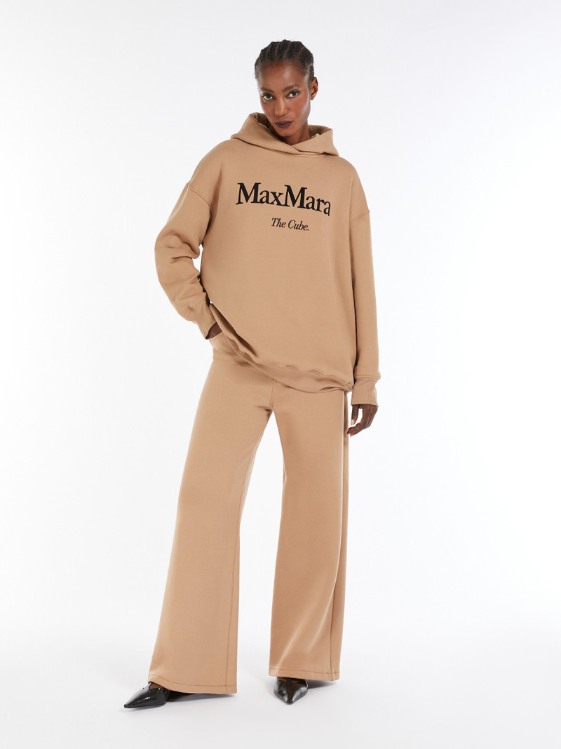'S Max Mara FELPA Cotton jersey logo sweatshirt outlook