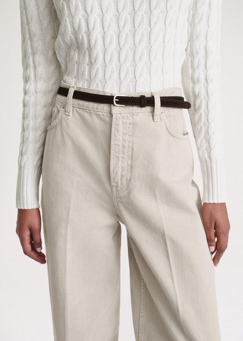 Totême Thin trouser leather belt espresso outlook