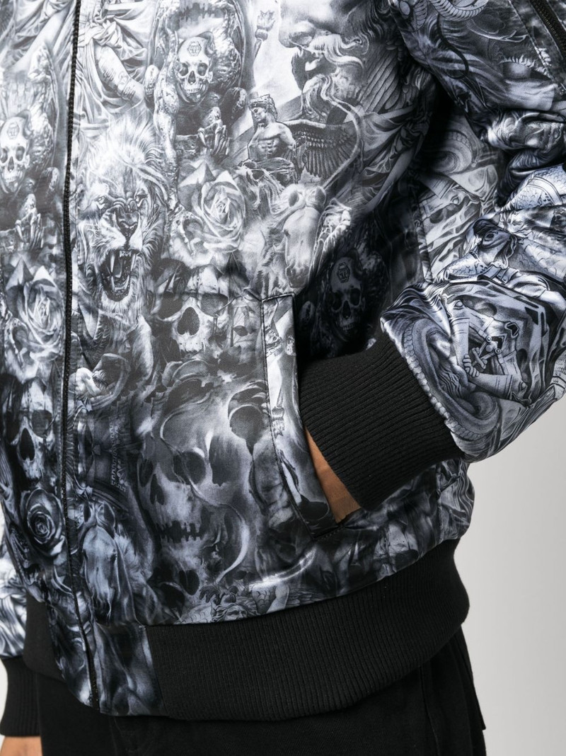 Tatto-print bomber jacket 5
