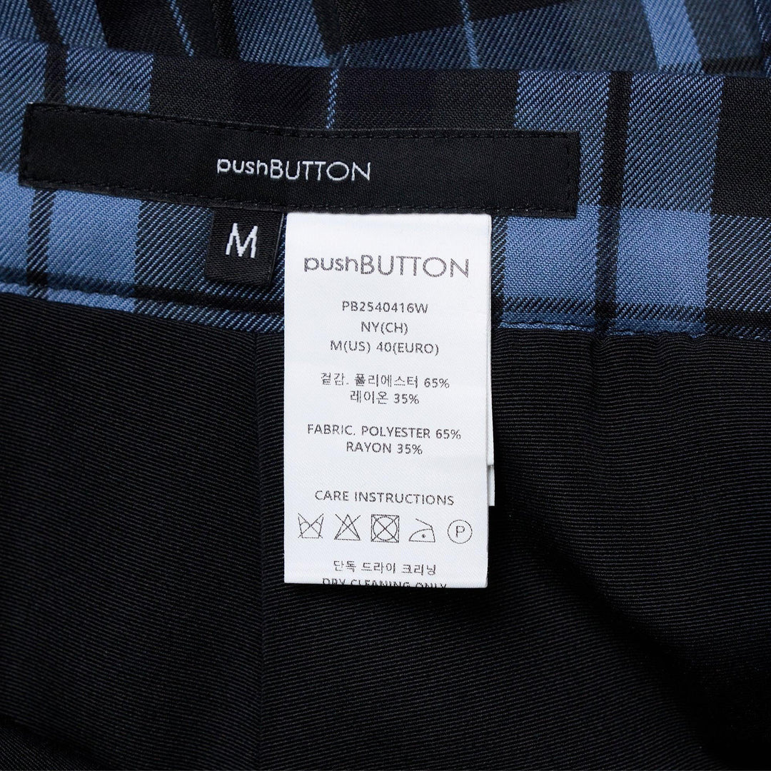 Navy Check Volumed Micro Skort - 3