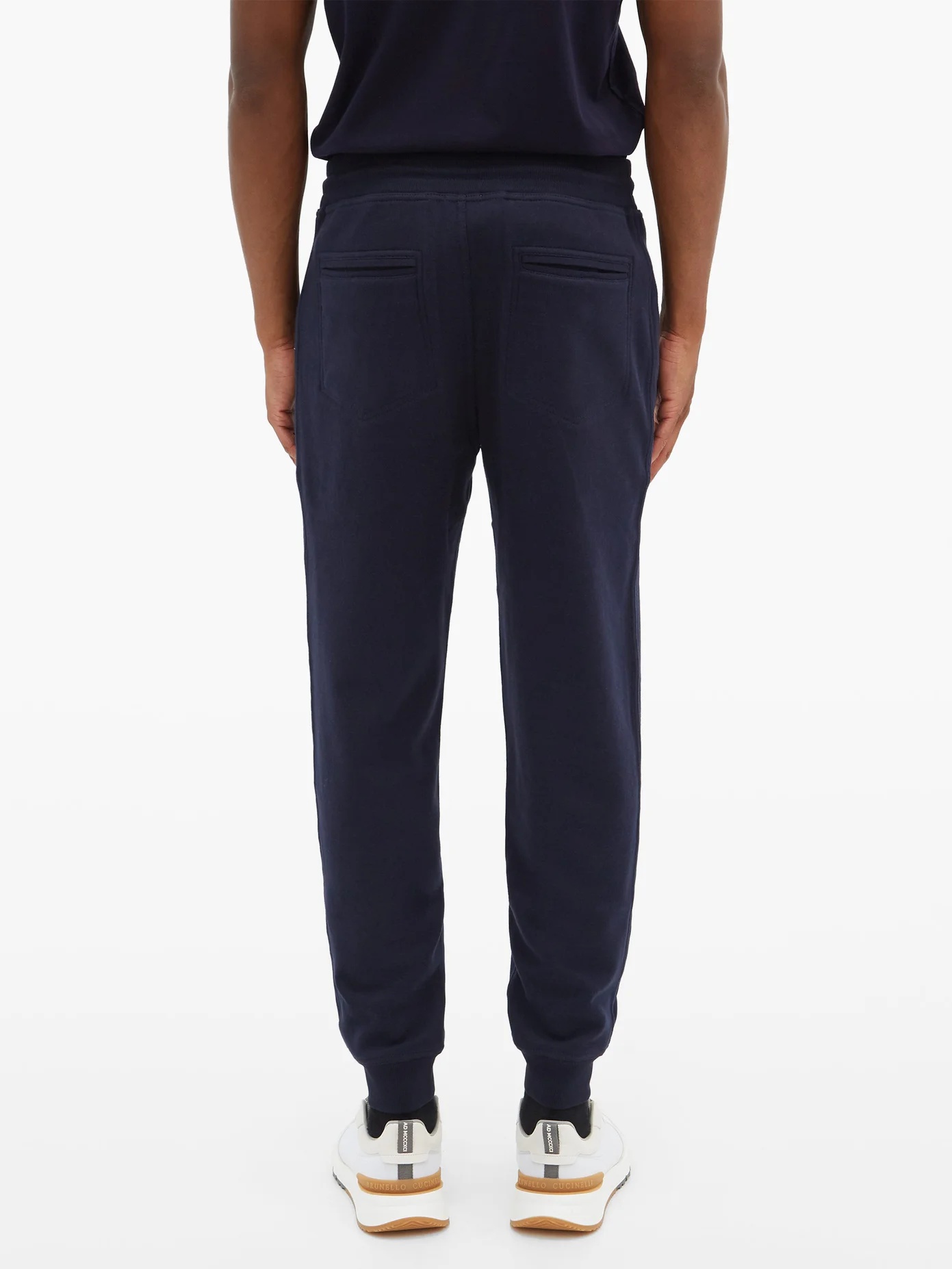 Slim-fit cotton-blend jersey track pants - 5