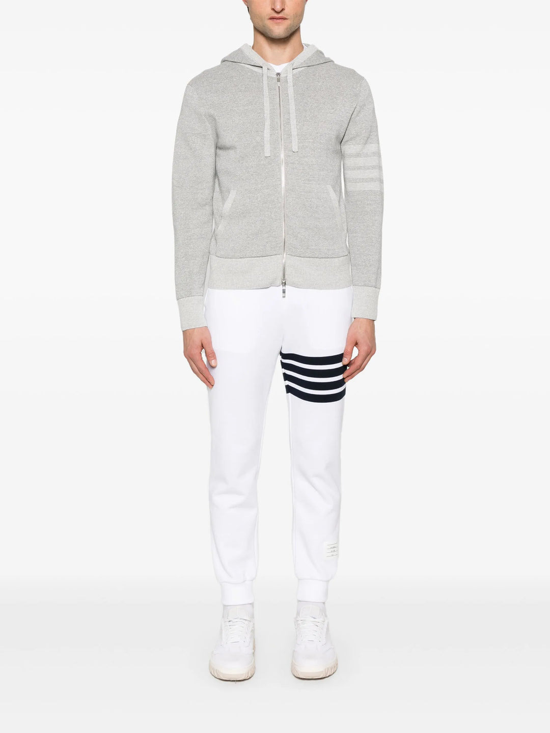 Textured Striped Stitch Relaxed Sweater - 2