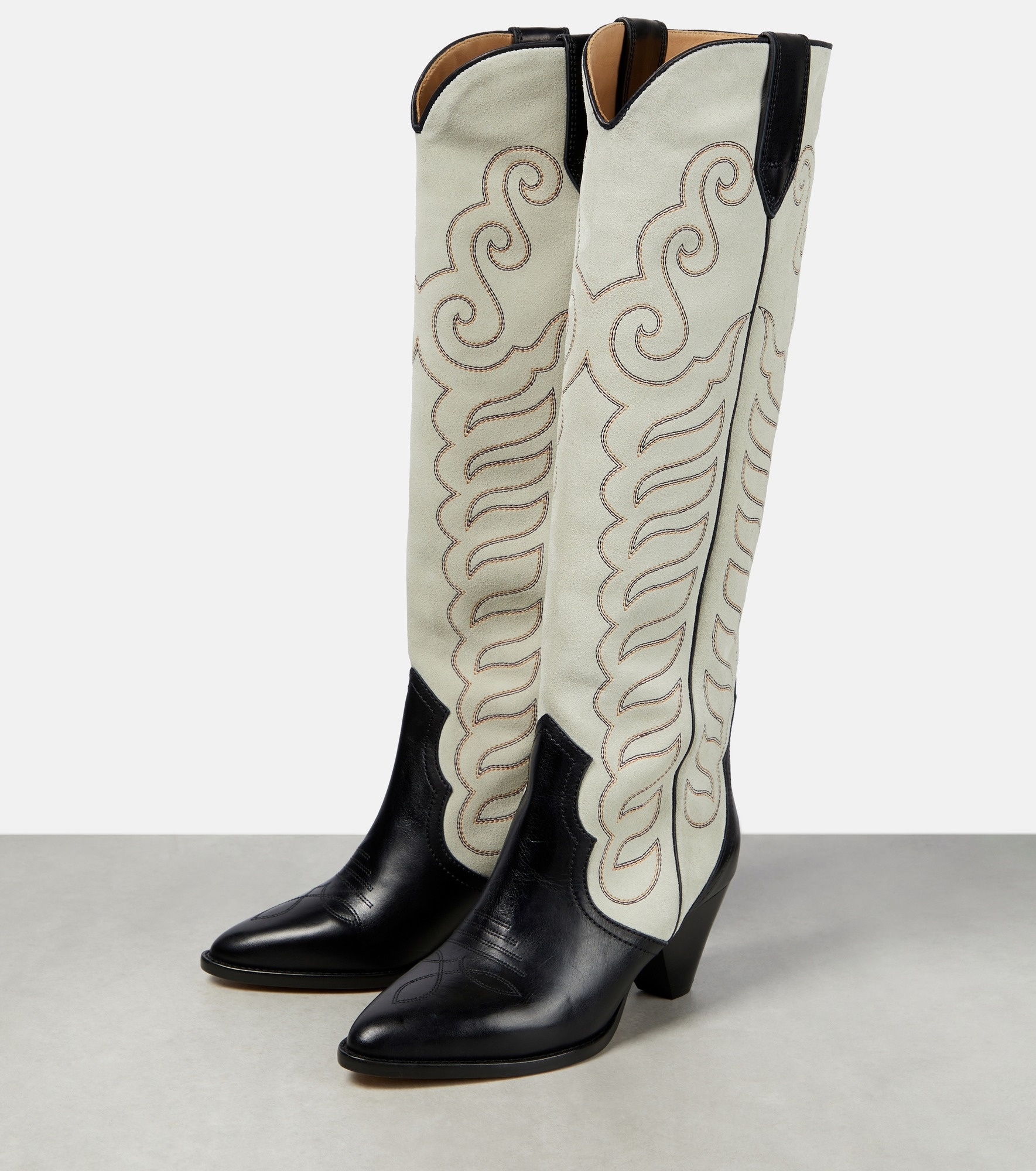 Liela leather and suede cowboy boots - 5