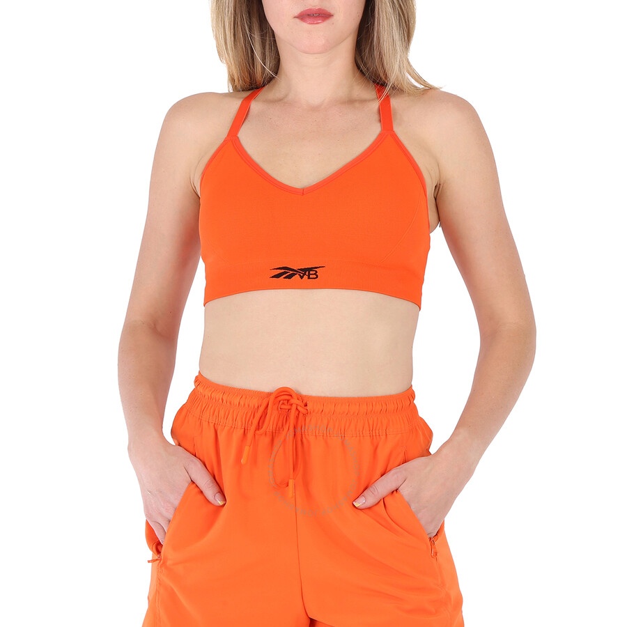 Reebok Ladies Ultima Orange Seamless Sports Bra - 3