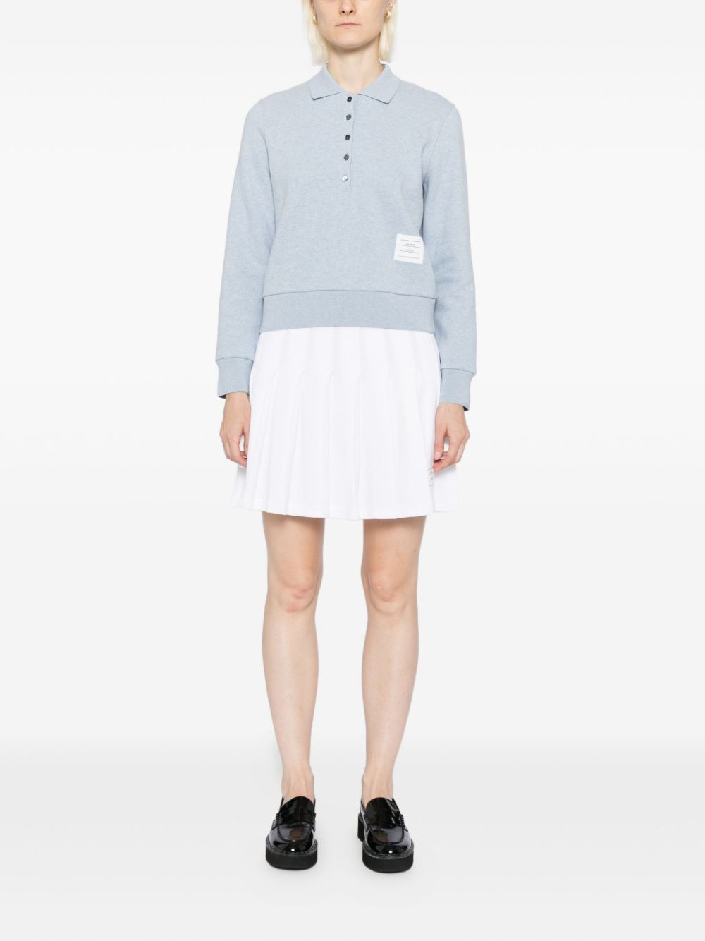 logo-appliqué cotton polo top - 2