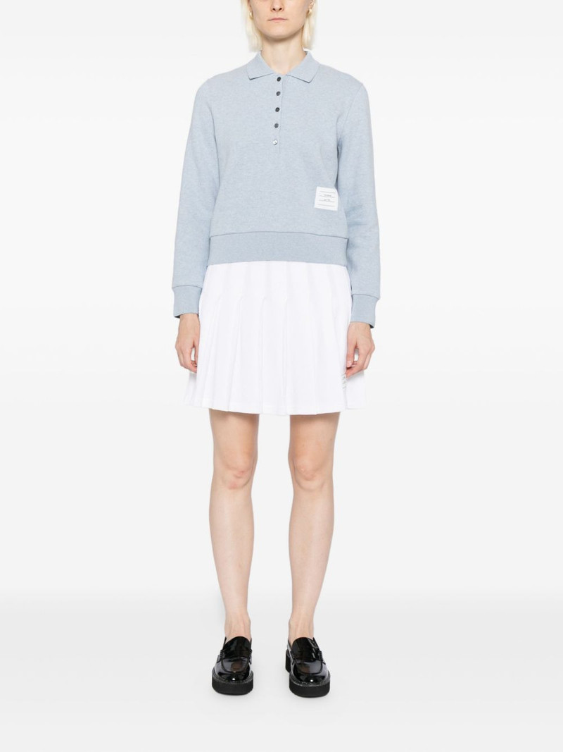 Thom Browne logo-appliqué cotton polo top outlook
