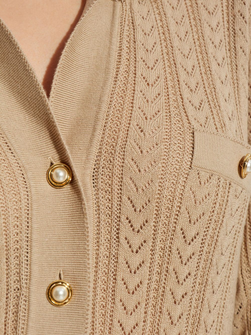 cable-knit button cardigan - 5