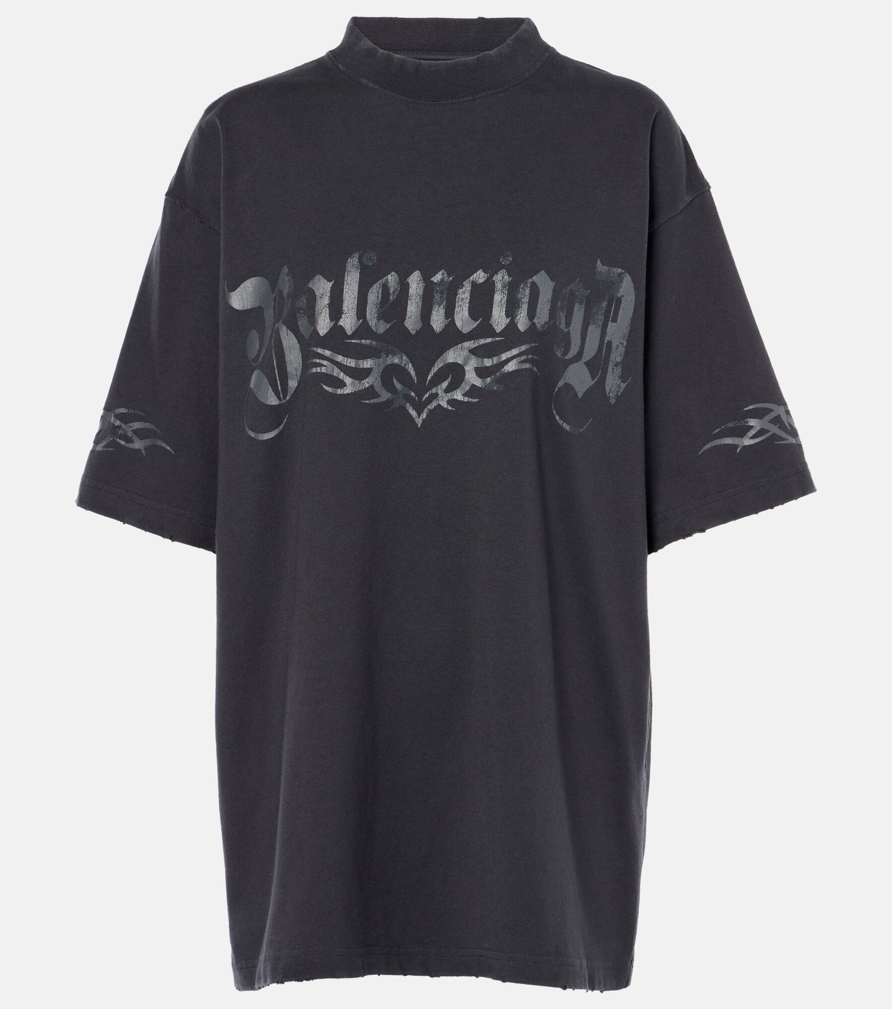 Logo oversized cotton jersey T-shirt - 1