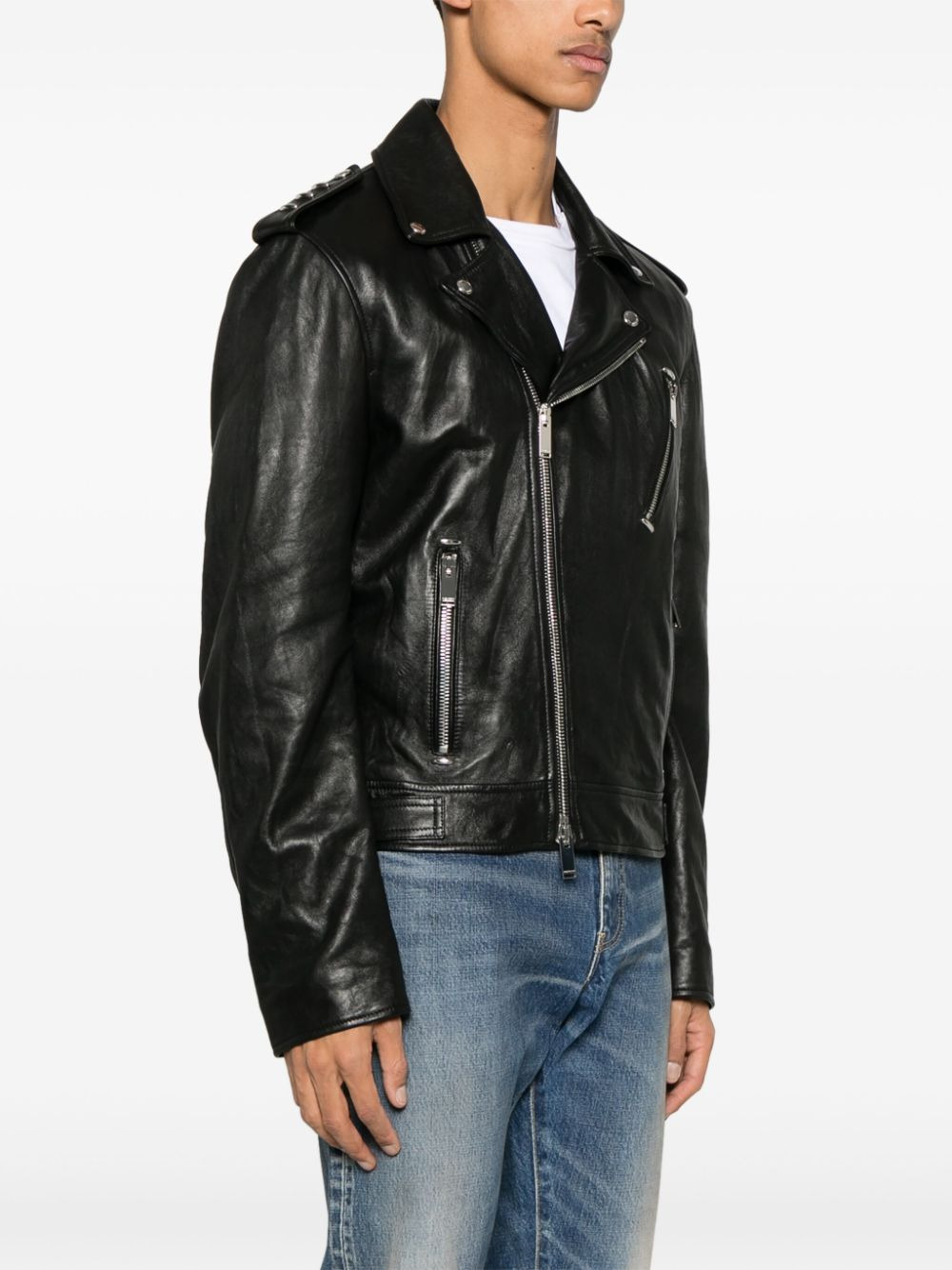 Alexander Mcqueen Men Leather Jacket - 5