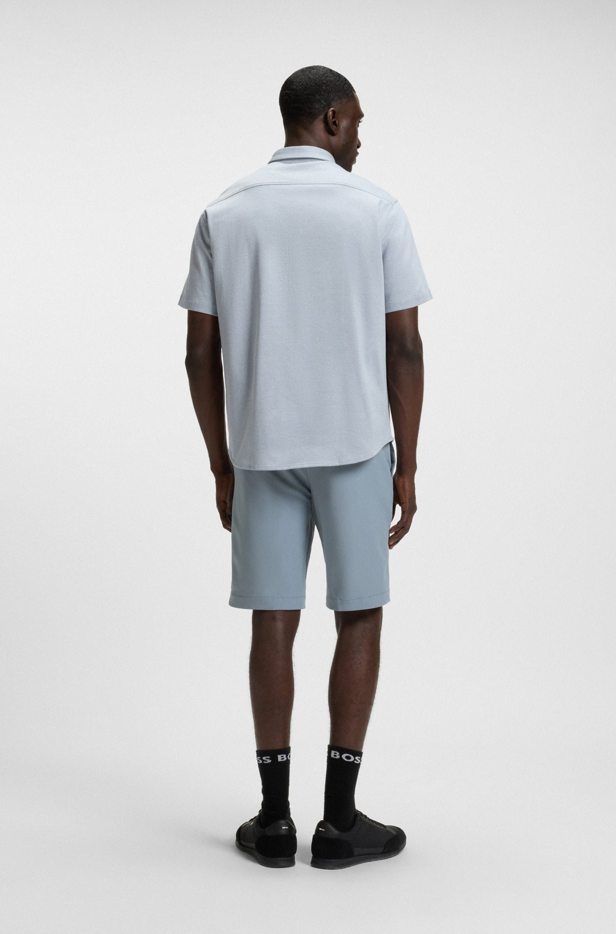 SLIM-FIT SHORTS IN WATER-REPELLENT STRETCH FABRIC - 4