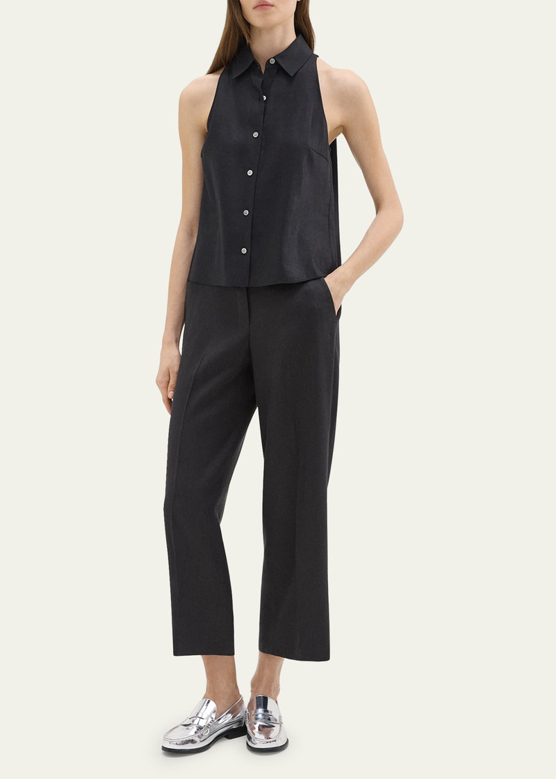 Theory Relaxed Straight-Leg Pull-On Pants outlook